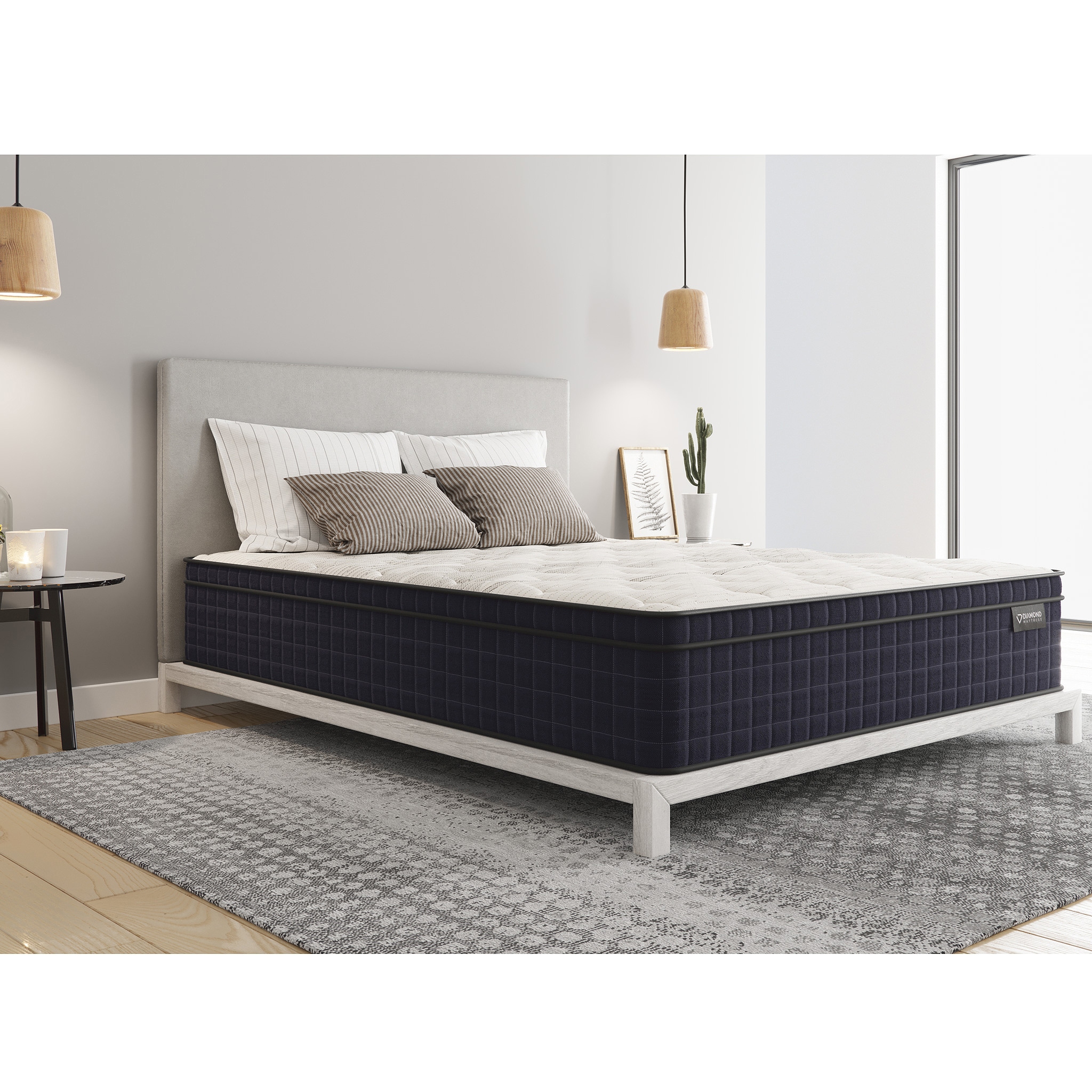 LOVMOR -  12.5-in Twin Cooling Hybrid Mattress with Pillow Top