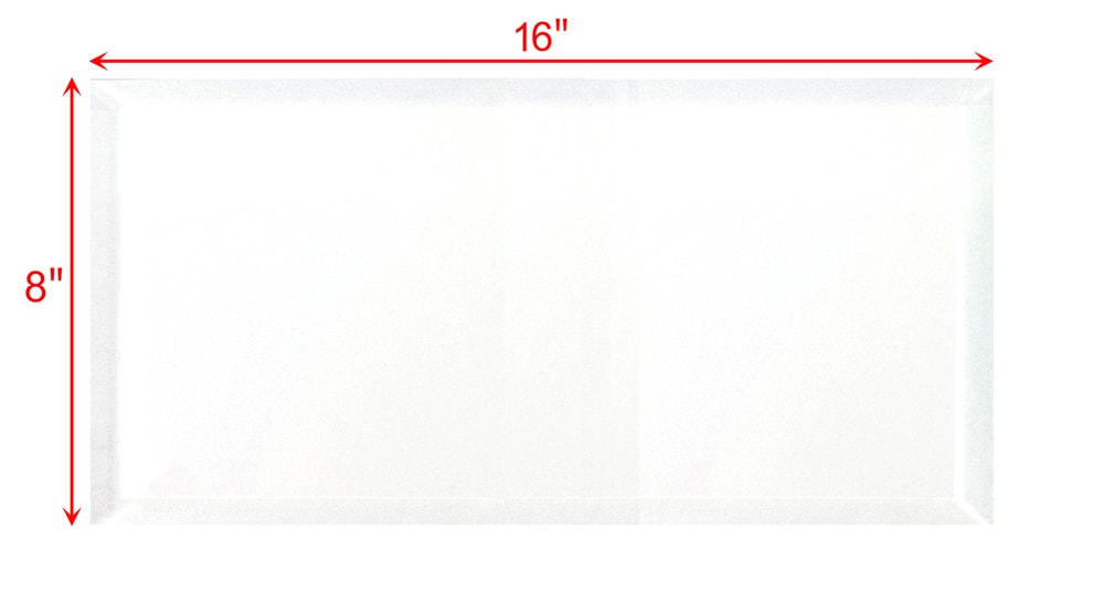 Abolos LWSFOB0816-EW Secret Dimensions Shimmering White 8-in x 16-in Glossy Glass Subway Standard Wall Tile ( 16-sq ft Carton