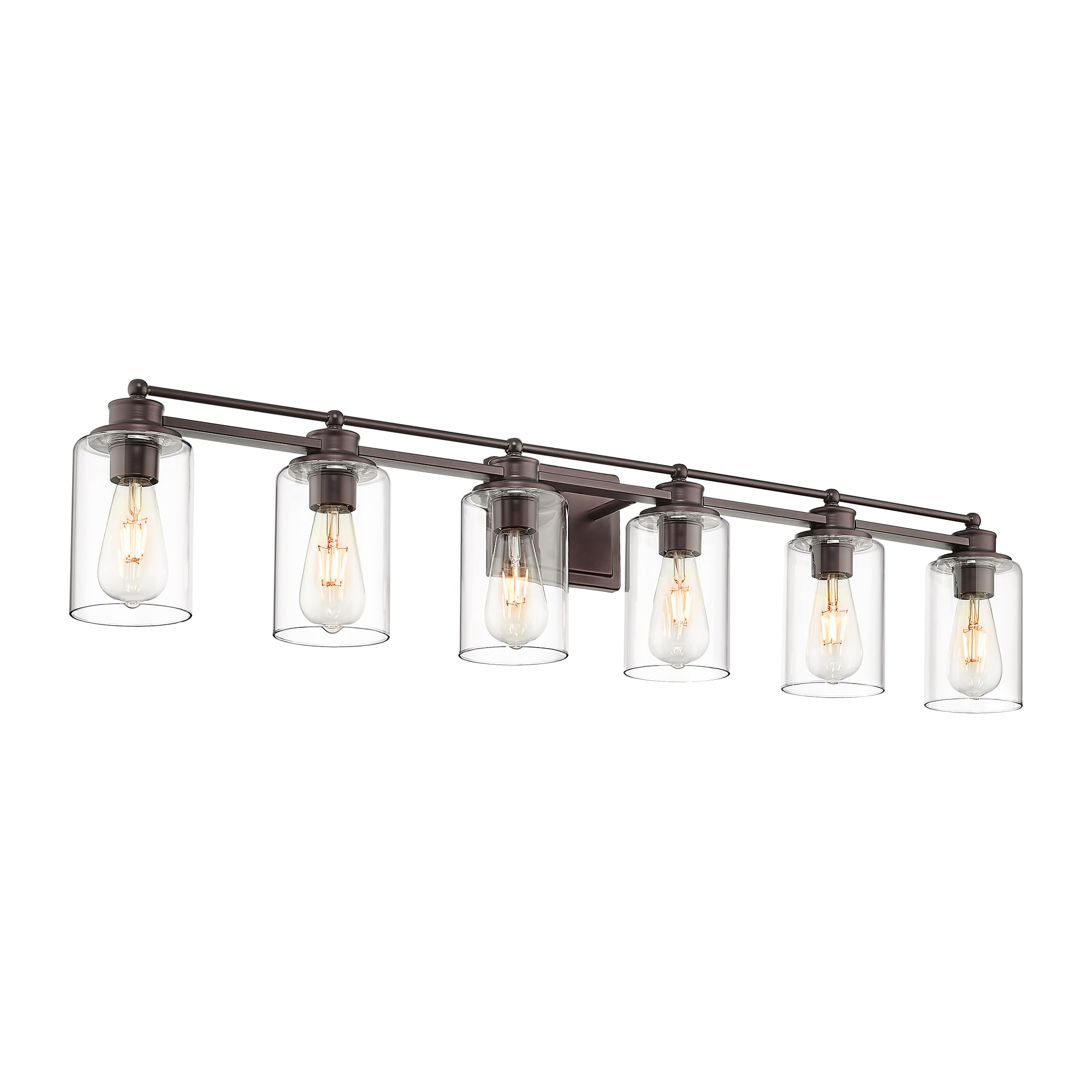 LTMATE LS5HLT63B-6W ORB Vanity Lights 43.7-in 6 -Light Oil-rubbed Bronze Industrial Vanity light
