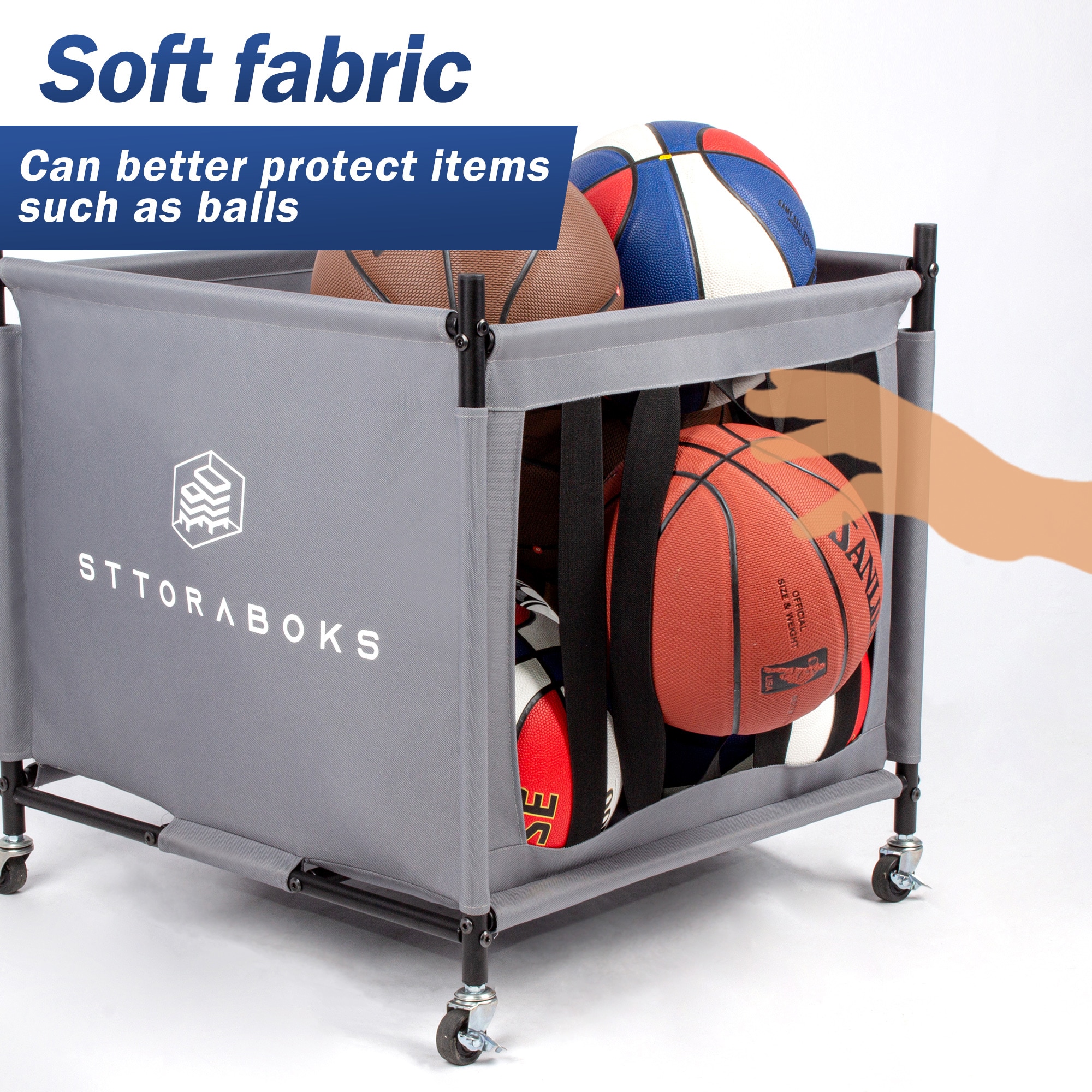 Sttoraboks Garage Sports Equipment Organizer, Balls Storage System for  Garage, Ball Storage Rack for Indoor/Outdoor, Storage Bins for Sports Gear