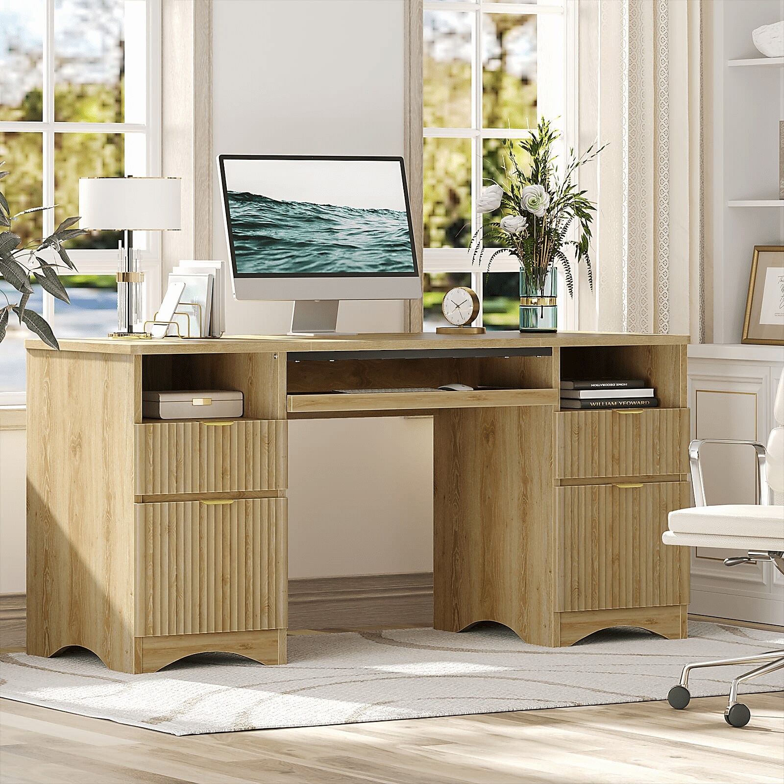 Bestier LOW-H106115K-LOG desks - View #2