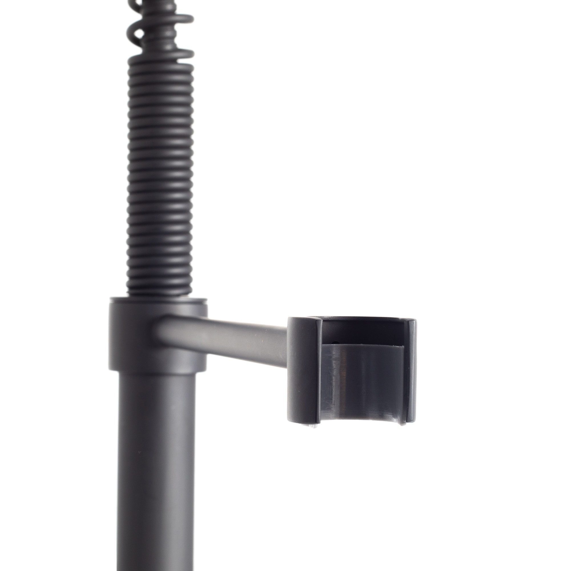 Matte Black Brass Kitchen Faucet with Pull-out Spray
