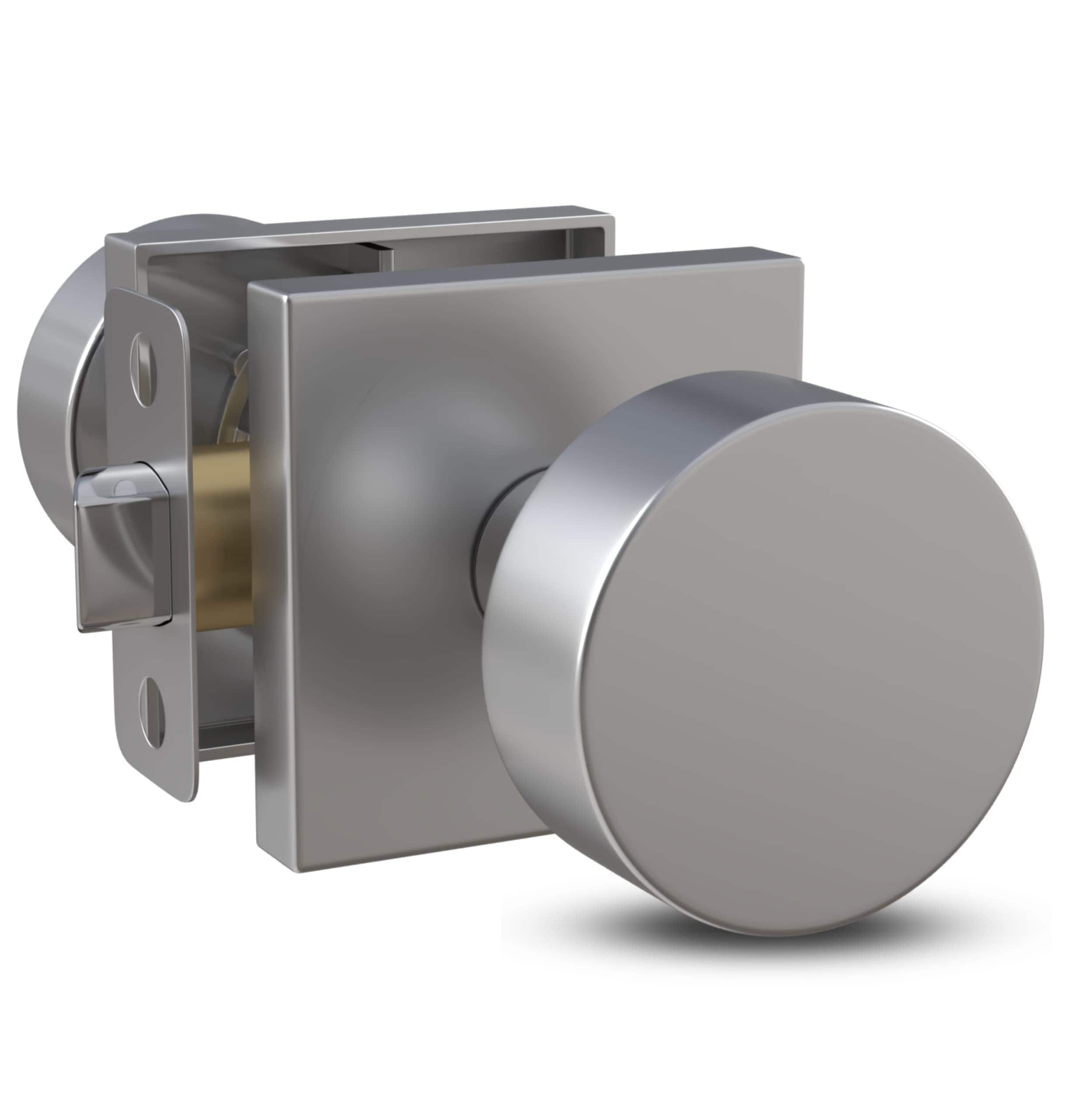 Mega Handles  SUANA Passage Door Knob for Hallway Closet and Bathroom Reversible Heavy Duty Design Door Knobs Fits All Standard Door Sizes Screws Included - Satin Nickel (1 Pack)