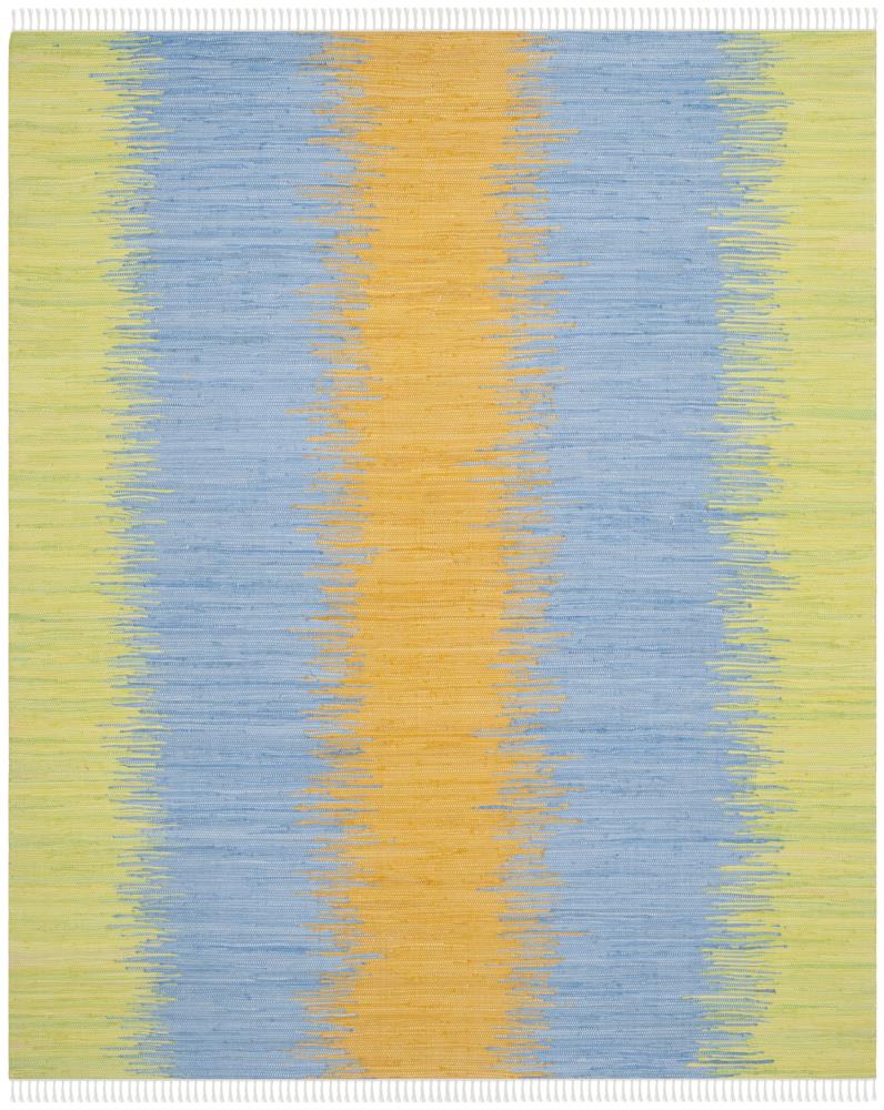 Safavieh MTK710B-6 Montauk Exmouth 6 x 9 (ft) Cotton Green/Gold Rectangular Indoor Stripe Coastal Area rug