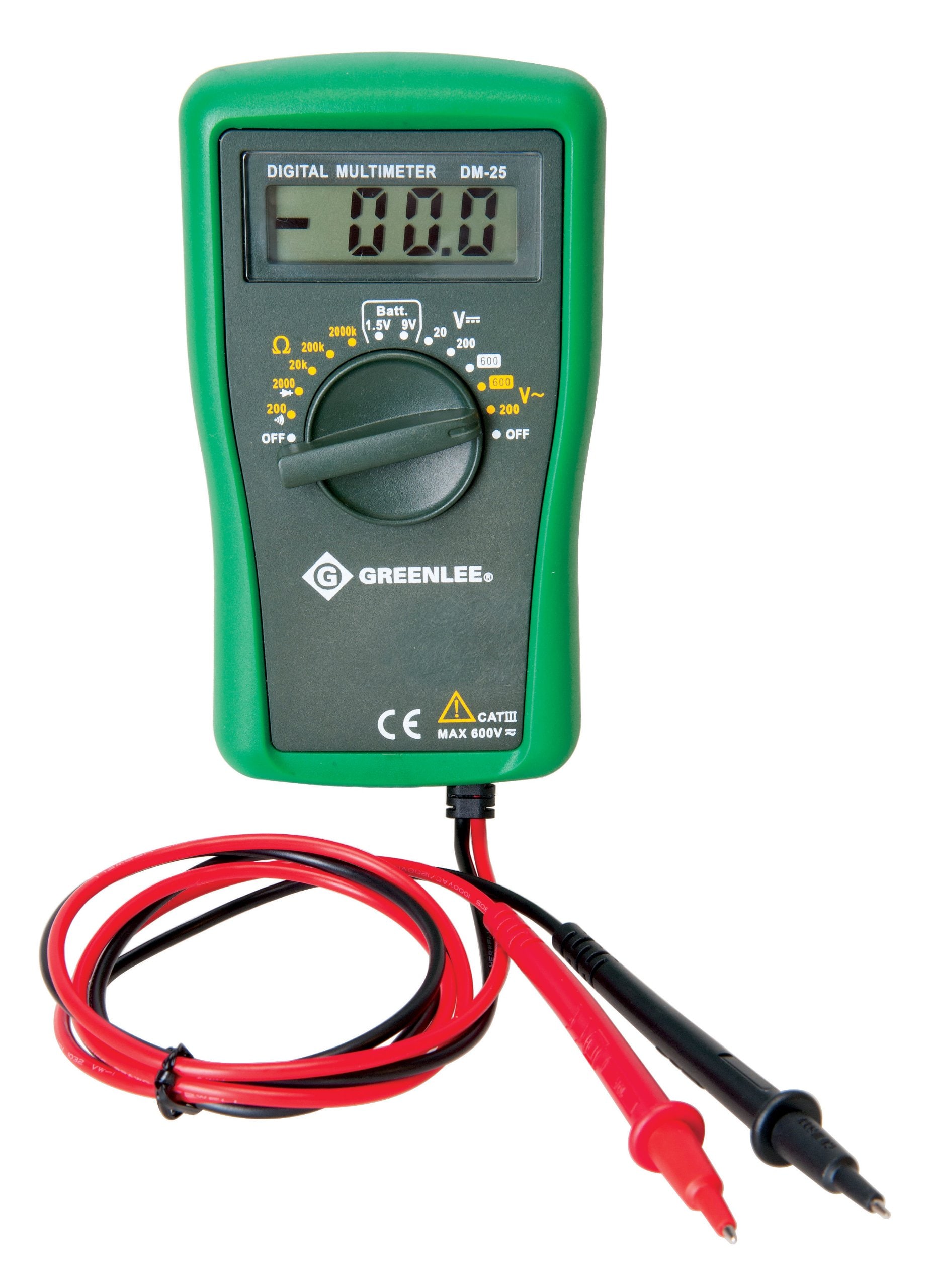 Greenlee  DM-25 CATIII 600V Manual Ranging Digital Multimeter