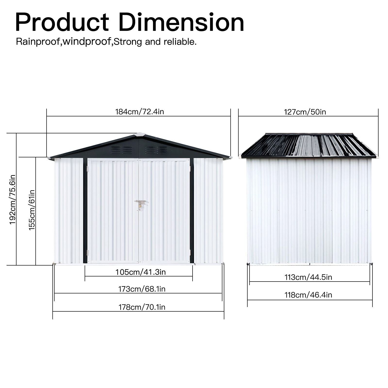 Mondawe MD-TM-95AAE Metal-Storage-Buildings-Sheds - View #4