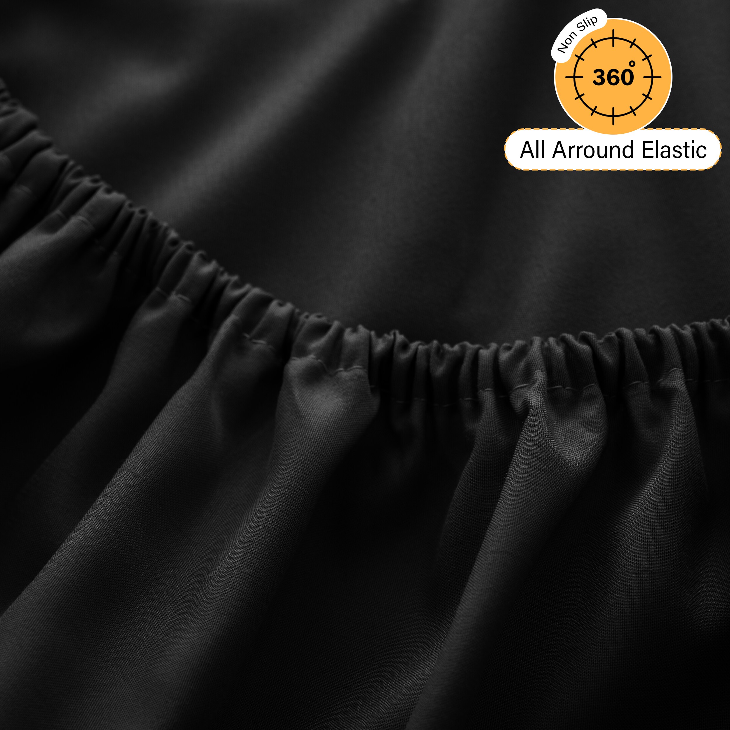 Lux Decor Collection 4PC PSHT Q BLK Sheet-Sets - View #3
