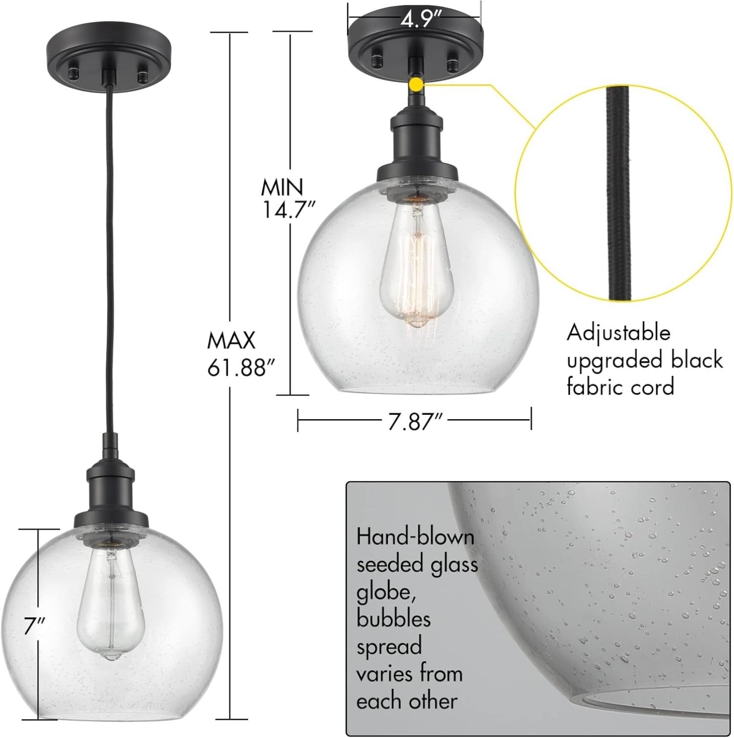 Claxy DZ-B5055DU-BK Pendant-Lights - View #2