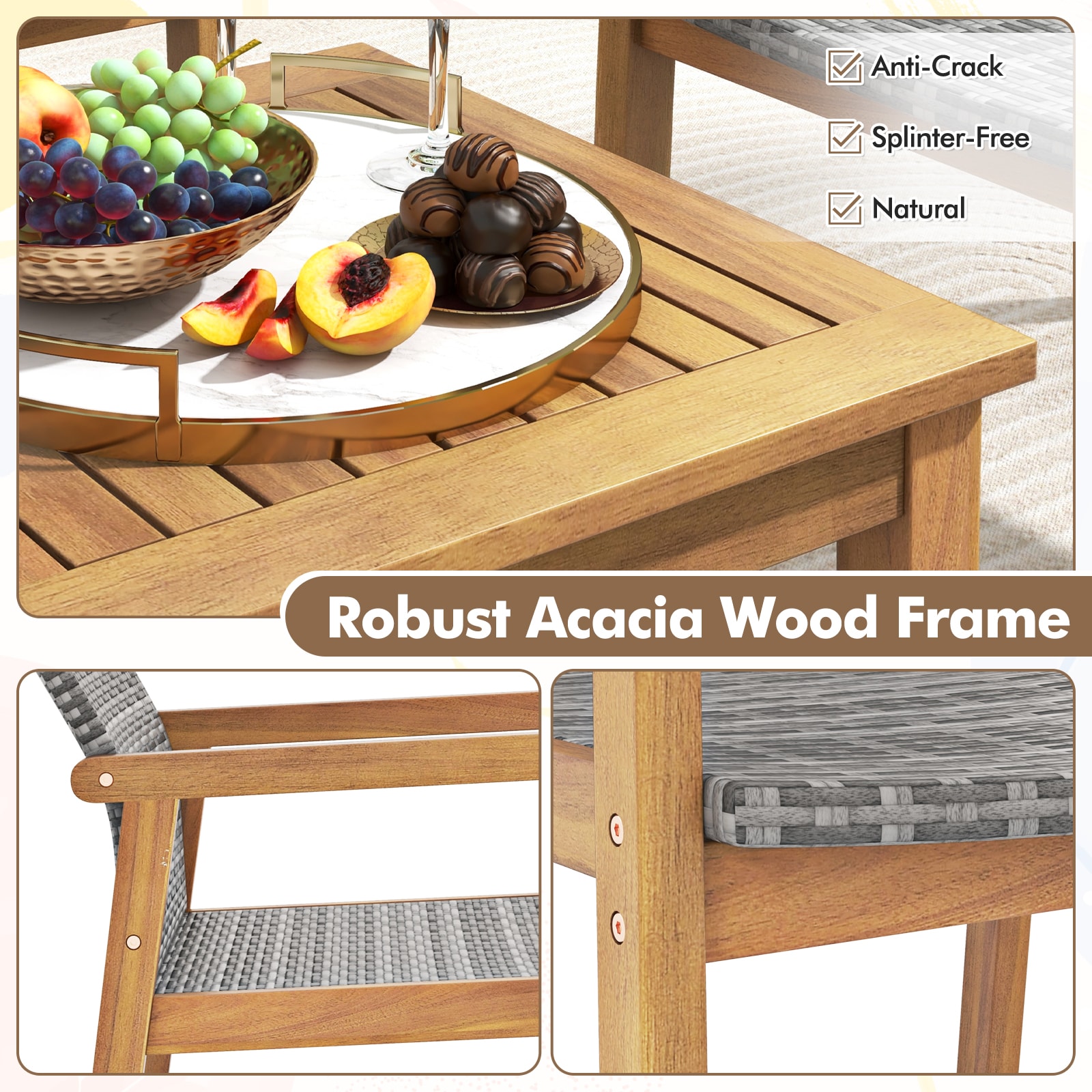 Ayelon 796LW4KHW72 Patio-Conversation-Sets - View #3