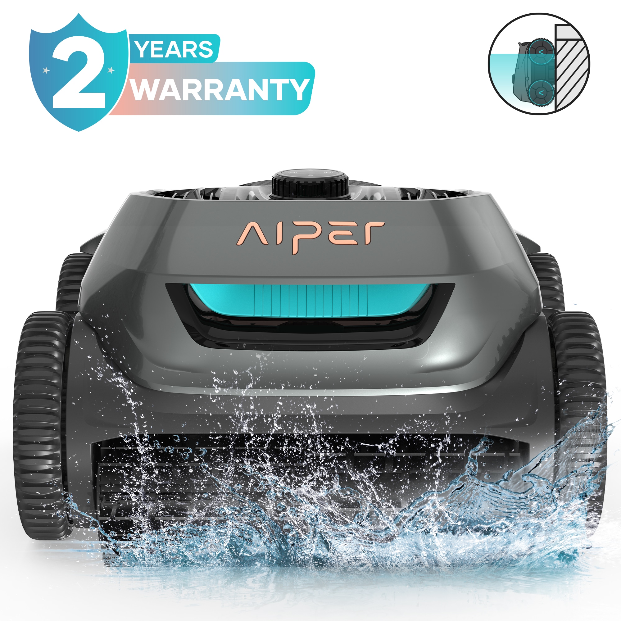 Aiper SG Pro Cordless 7.1-in Robotic Pool Vacuum in the Pool Vacuums  department at