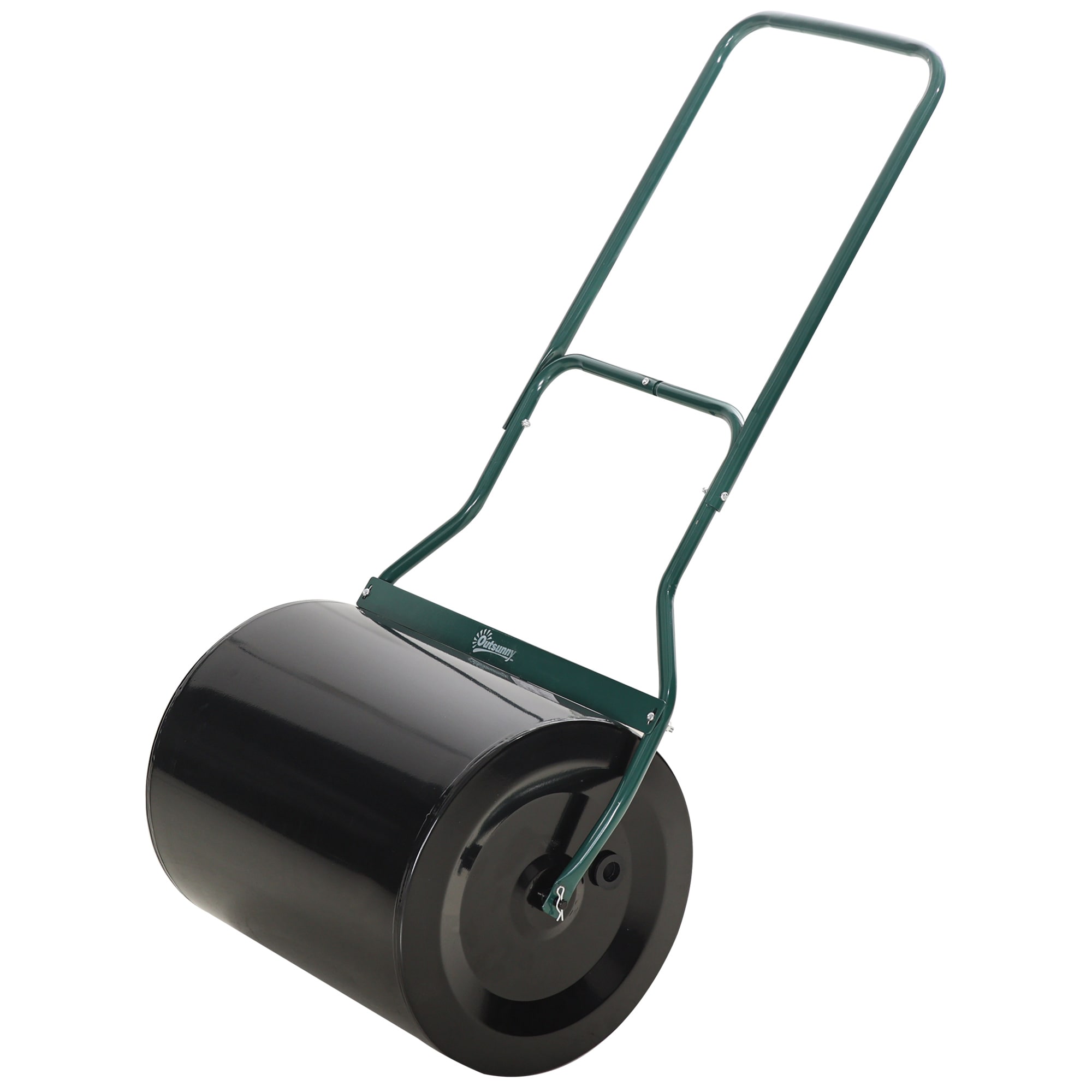 Siavonce XH74490 20-inch Push/tow Behind Lawn Roller Filled with 16 Gal Water or Sand, Perfect For Flattening Sod In The Garden