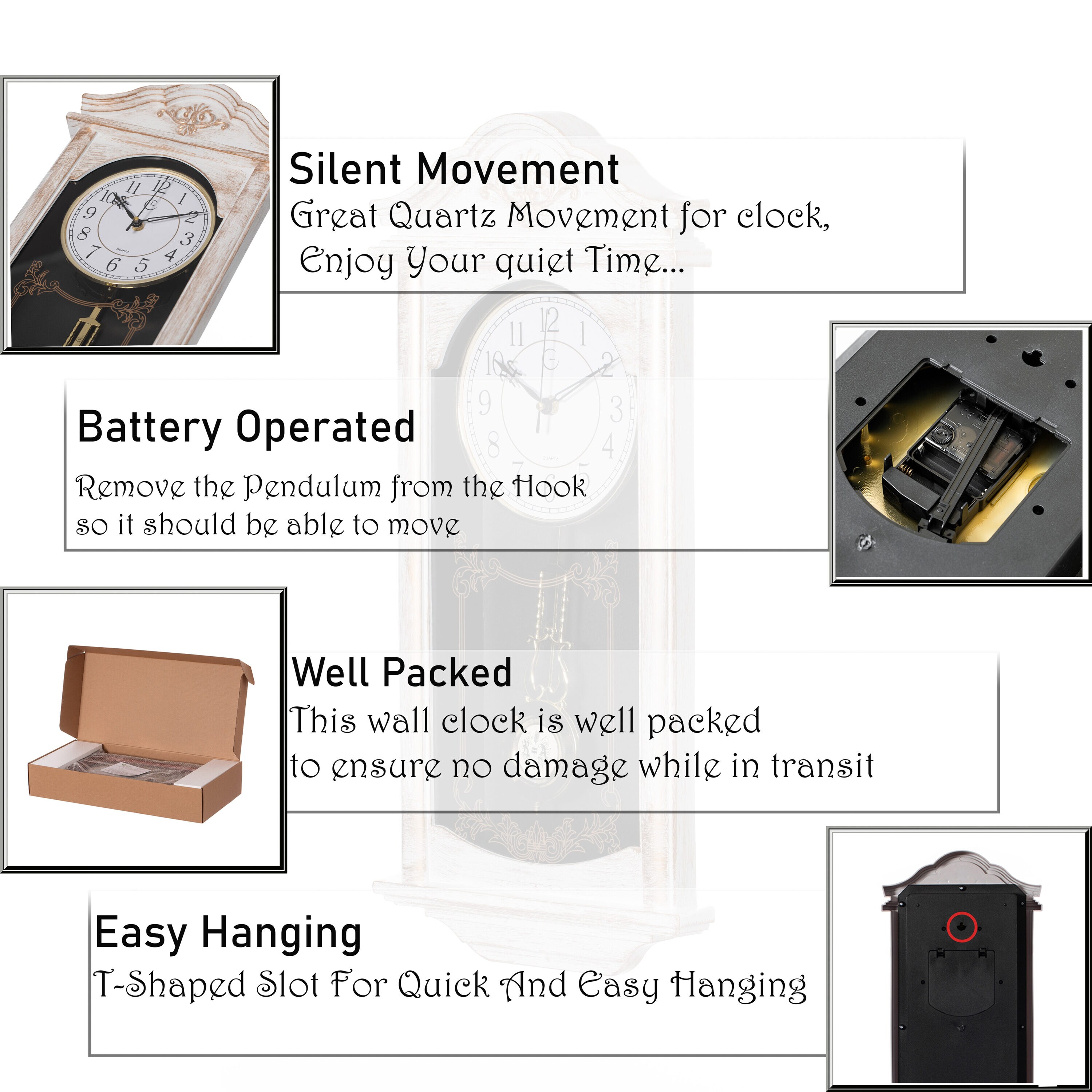 Clockswise QI004145.L.WT Indoor-Outdoor-Clocks - View #4