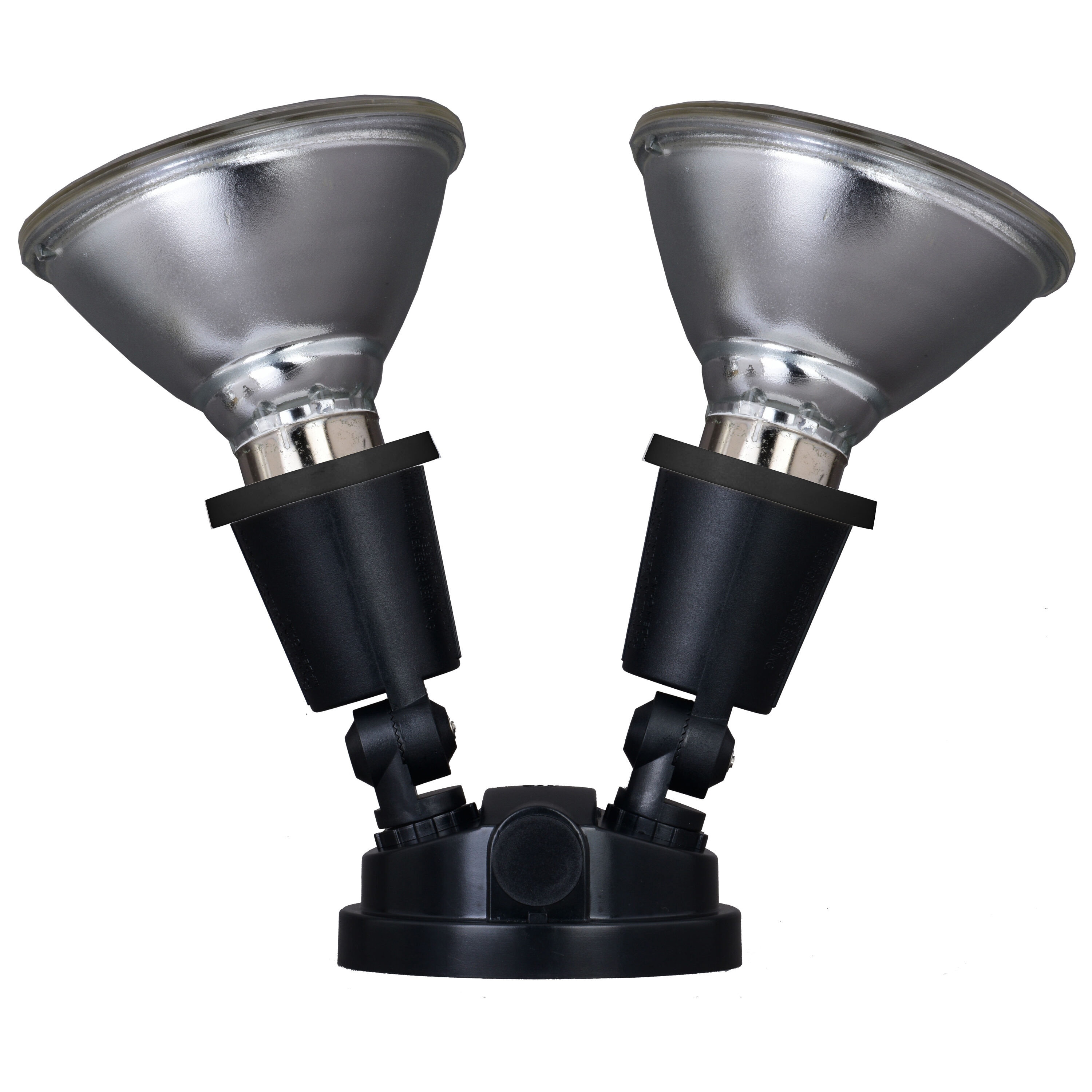 Black Dual Adjustable Outdoor Security Flood Light