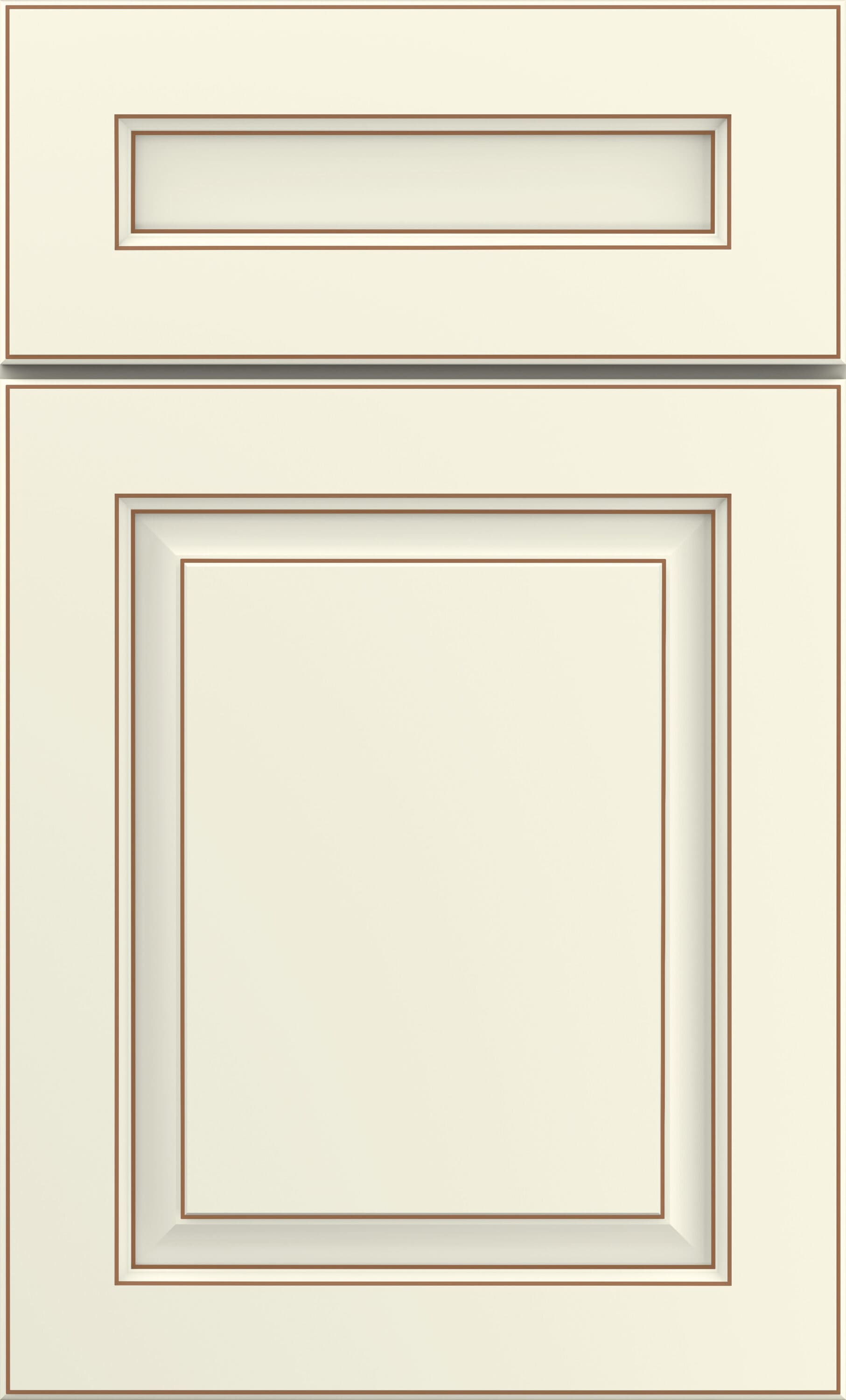 Diamond Woodhall 8.5-in W x 14-in H Steam Toasted Almond Painted Kitchen Cabinet Sample (Printed Sample) #IFOAM772515551314