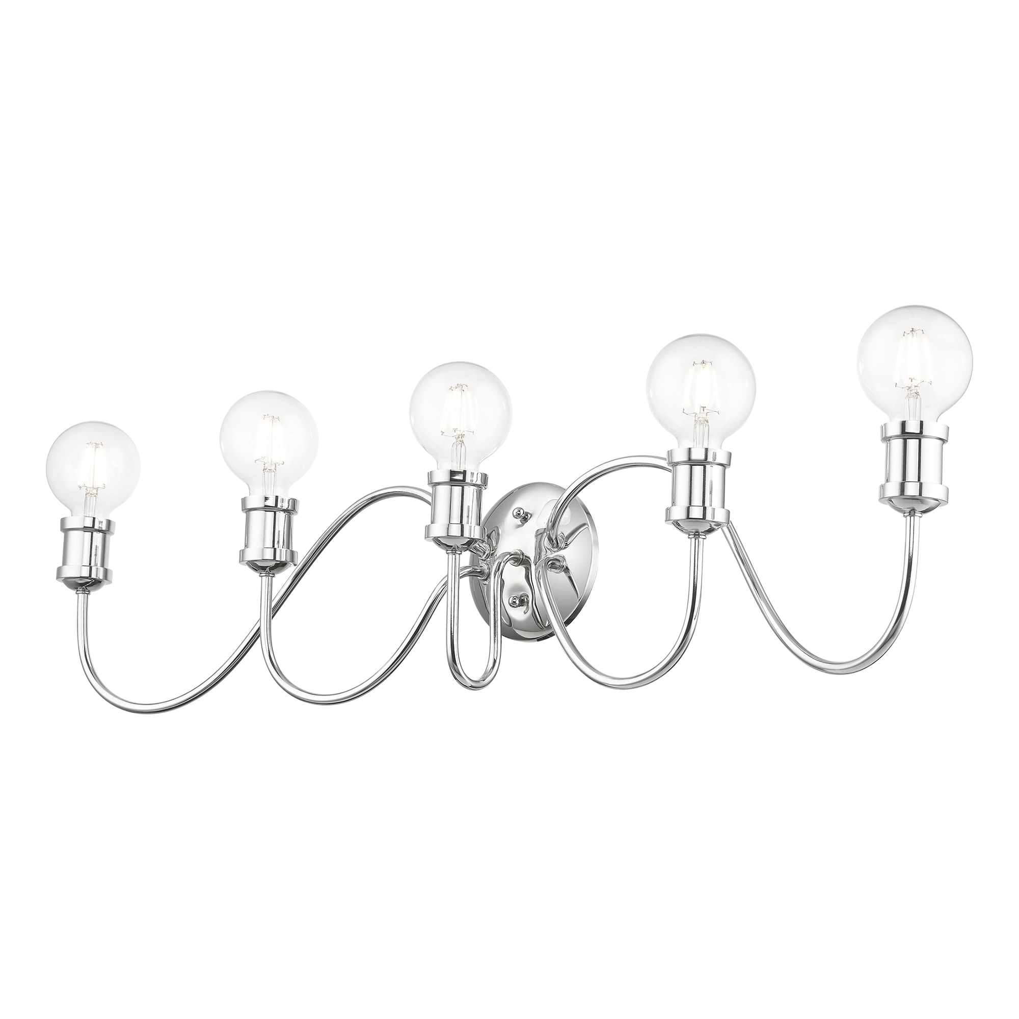 Lansdale Polished Chrome 5-Light Transitional Vanity Sconce