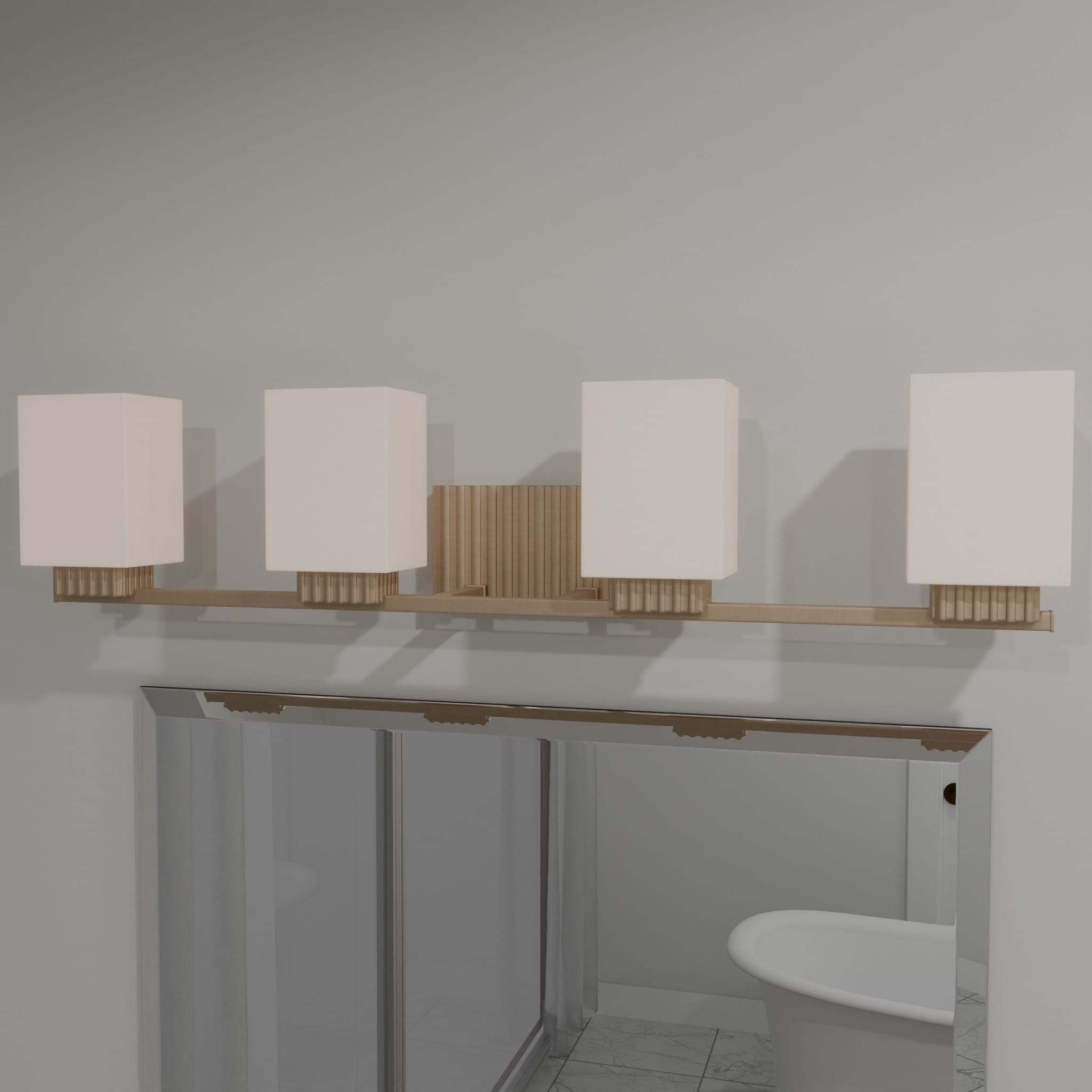 Quoizel JOY8632BGD Joyner 32-in 4 -Light Gold Modern/contemporary Vanity light