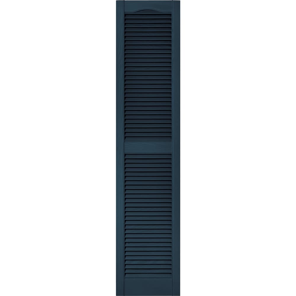 Vantage V1711467036 14.563-in W x 67.125-in H Classic Blue Louvered Exterior Shutters ( 1 -Pack )