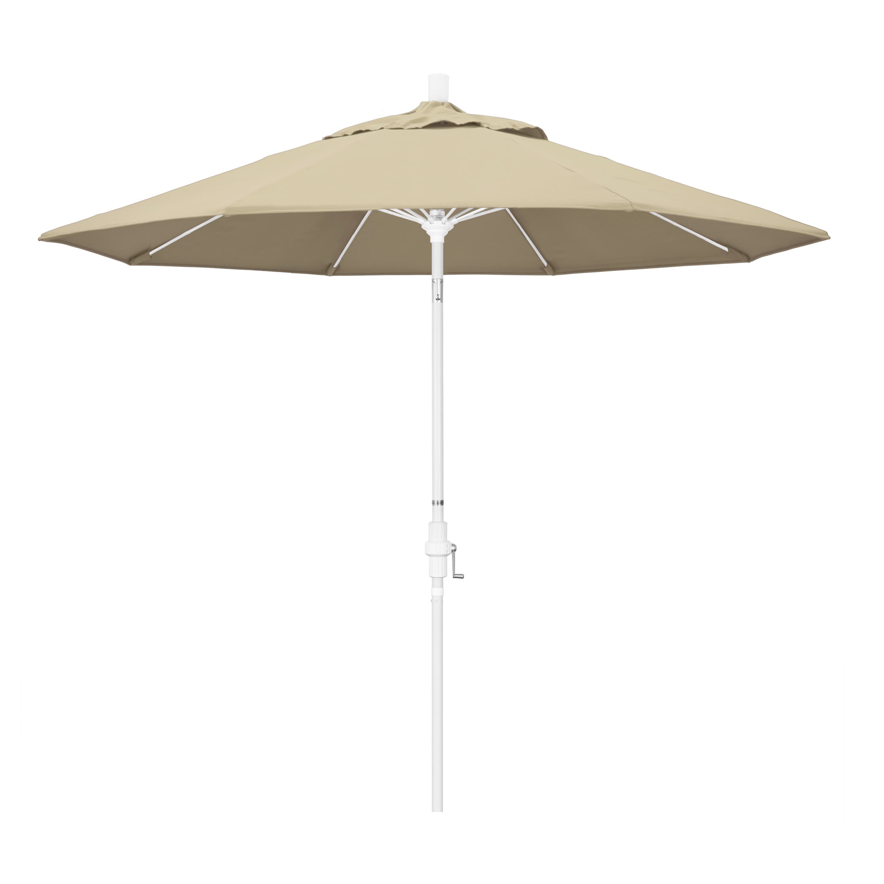 California Umbrella GSCUF908170-5422 9-ft Aluminum Beige Auto-tilt Market Patio Umbrella