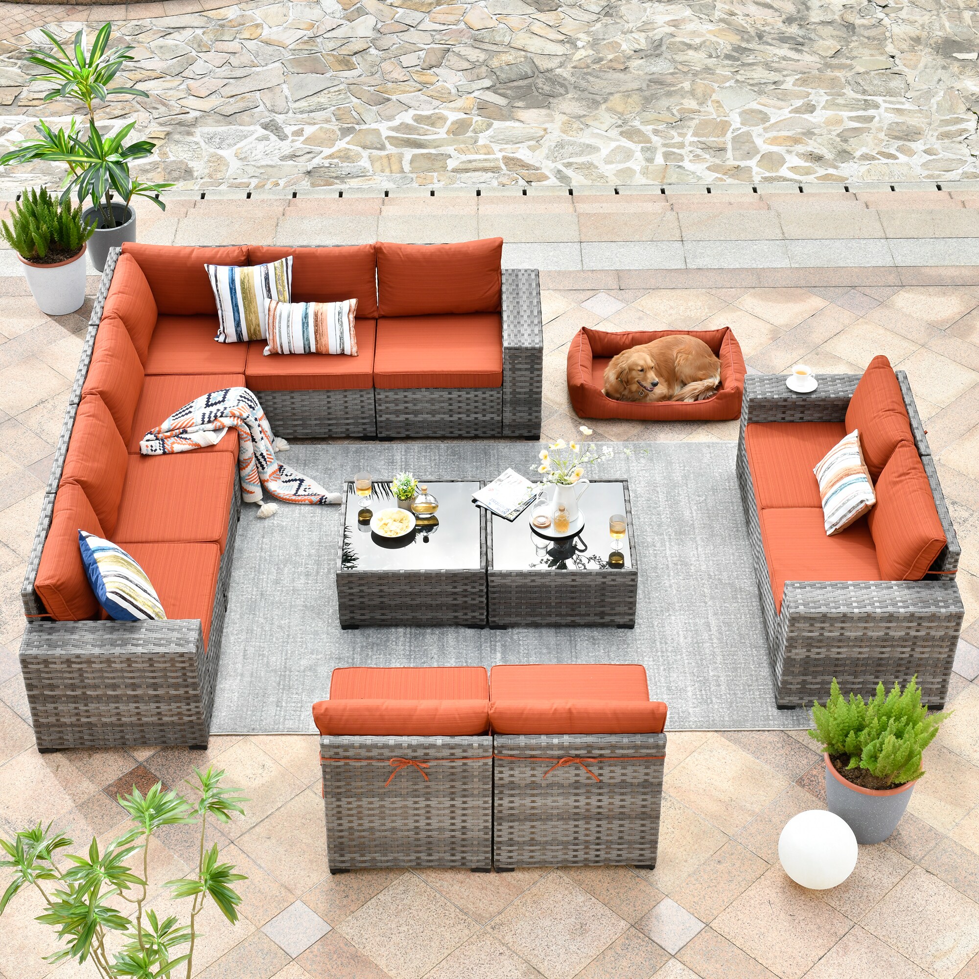 Pouuin SBBR8012 Patio-Conversation-Sets - View #8