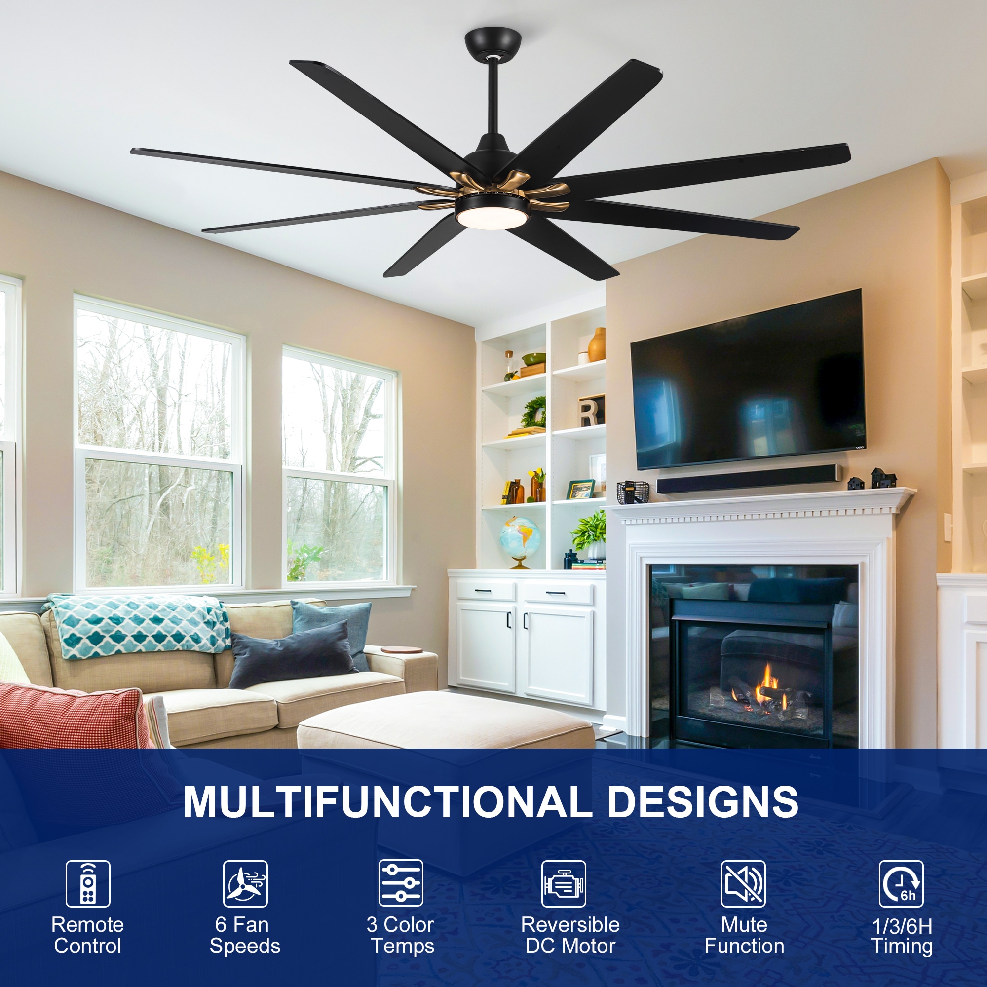 YUHAO LSDC1160BKG722 Ceiling-Fans - View #4