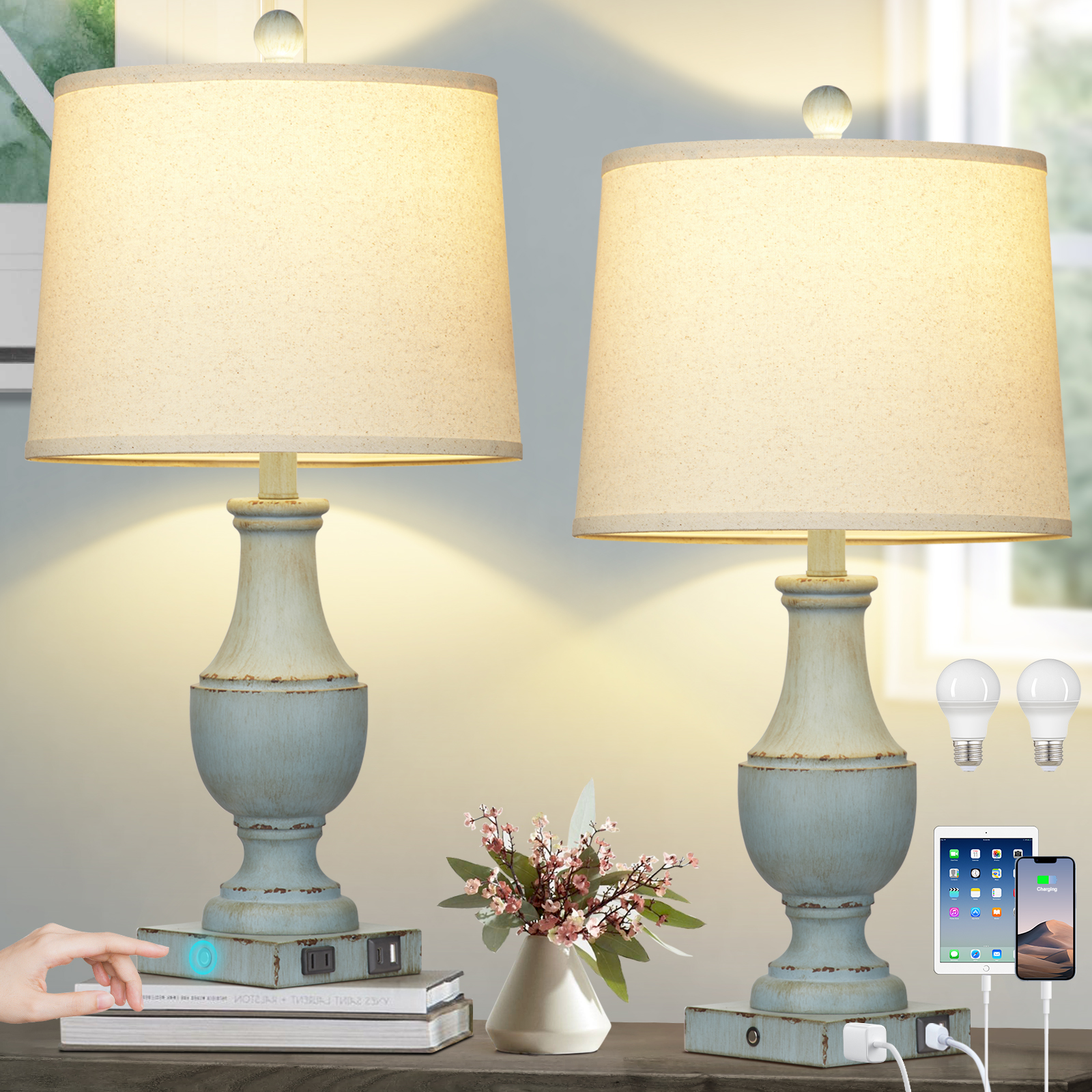 UrFurnishings TD-274 Table-Lamps - View #2