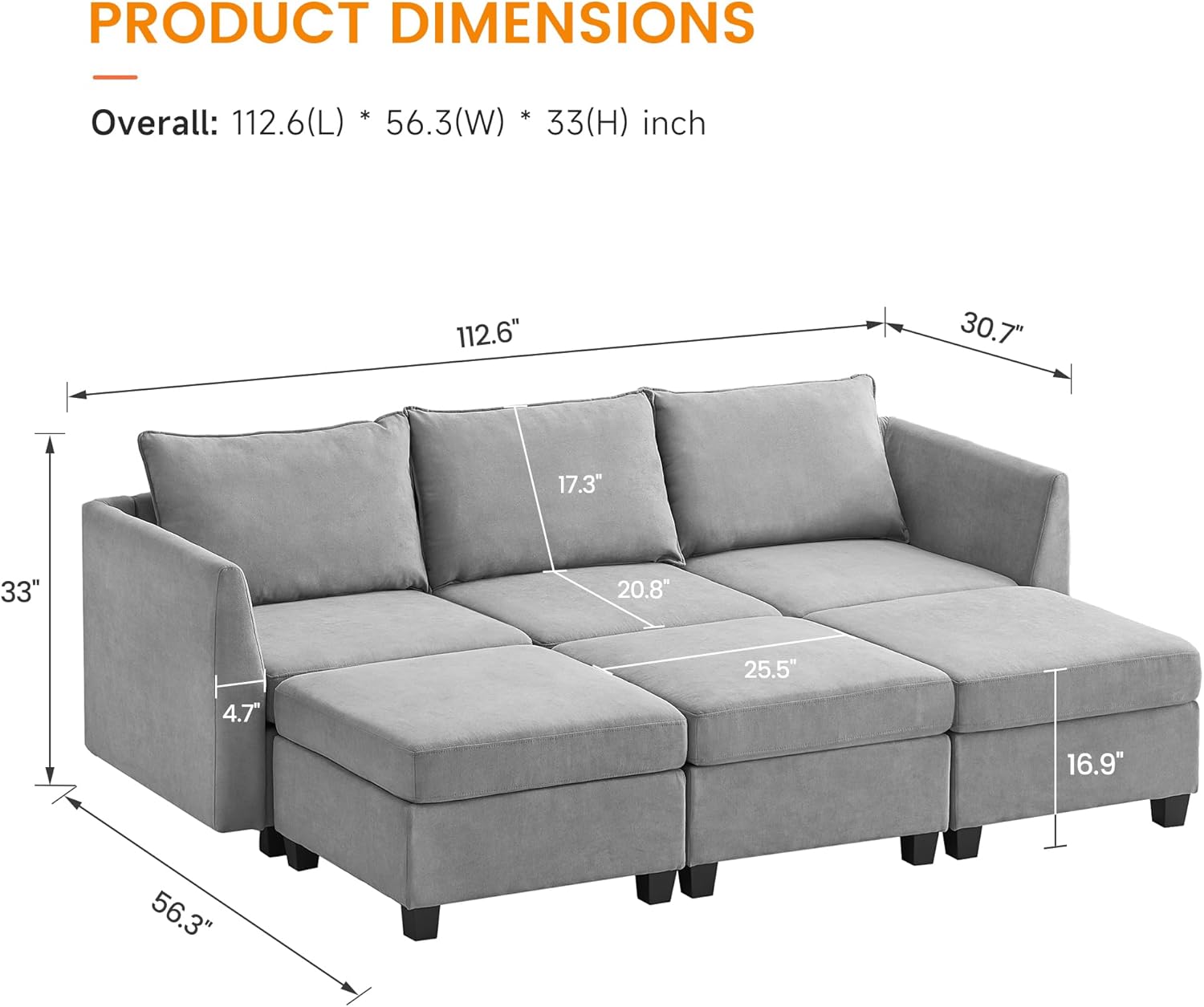 WhizMax PD-PHO-10N0VBQN Sofas-Loveseats - View #2