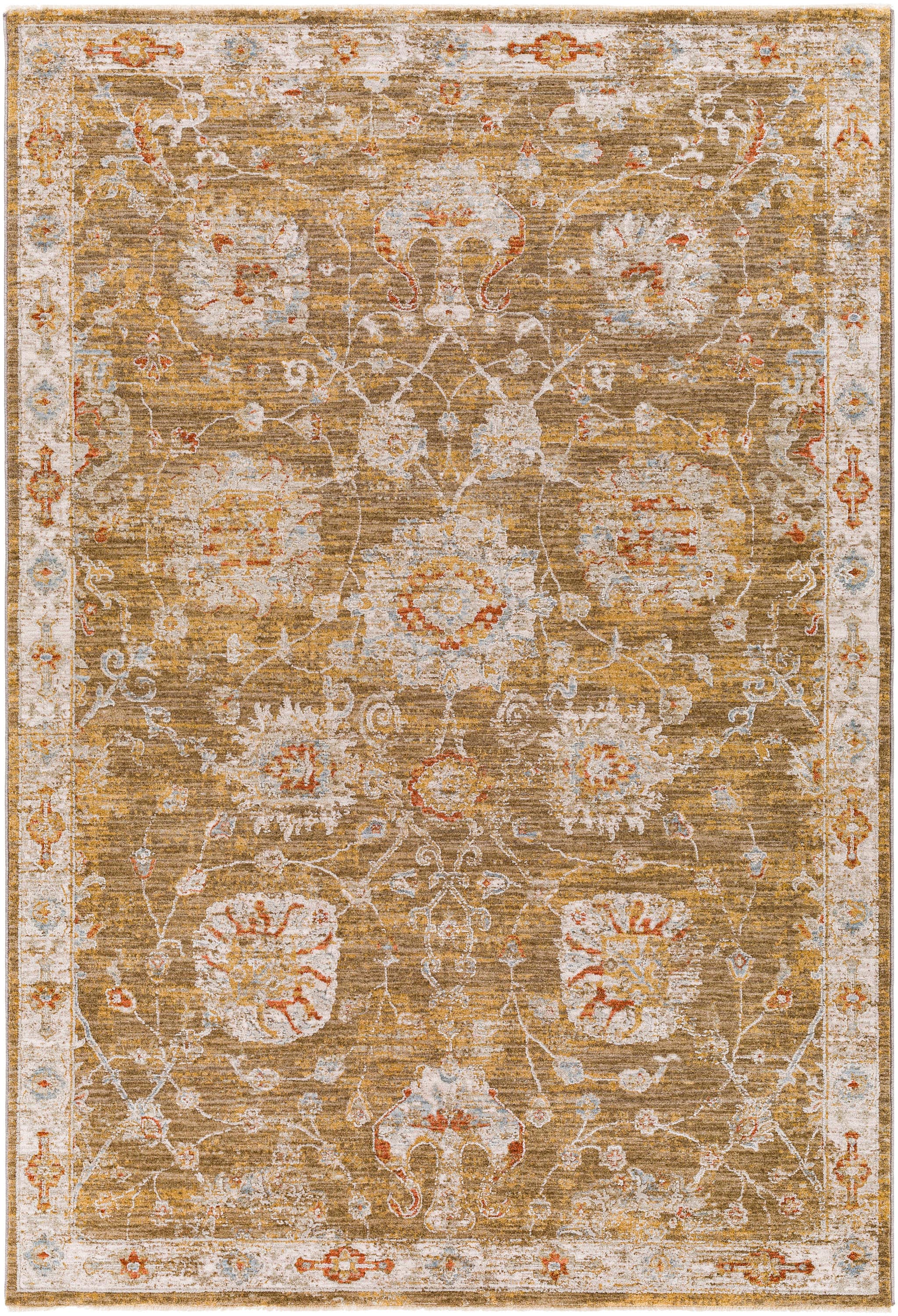 Livabliss AVT2320-575 Avant Garde 5 x 7 (ft) Polyester Camel Rectangular Indoor Medallion Oriental Area rug