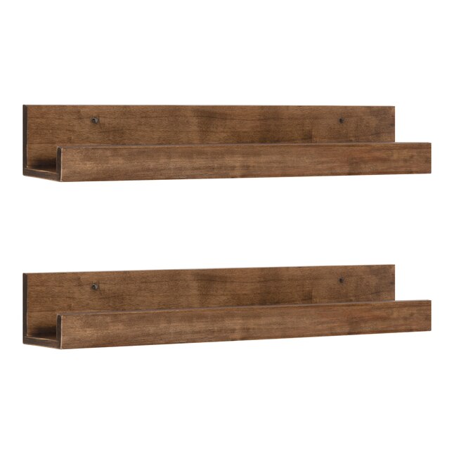 Laurel Rustic Brown Wood Floating Shelf, What Wood Should I Use For Floating Shelves