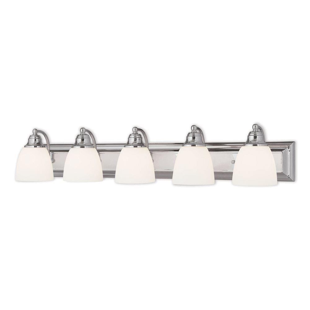 Livex Lighting 10505-05 Springfield 5 -Light Polished Chrome Transitional Vanity light