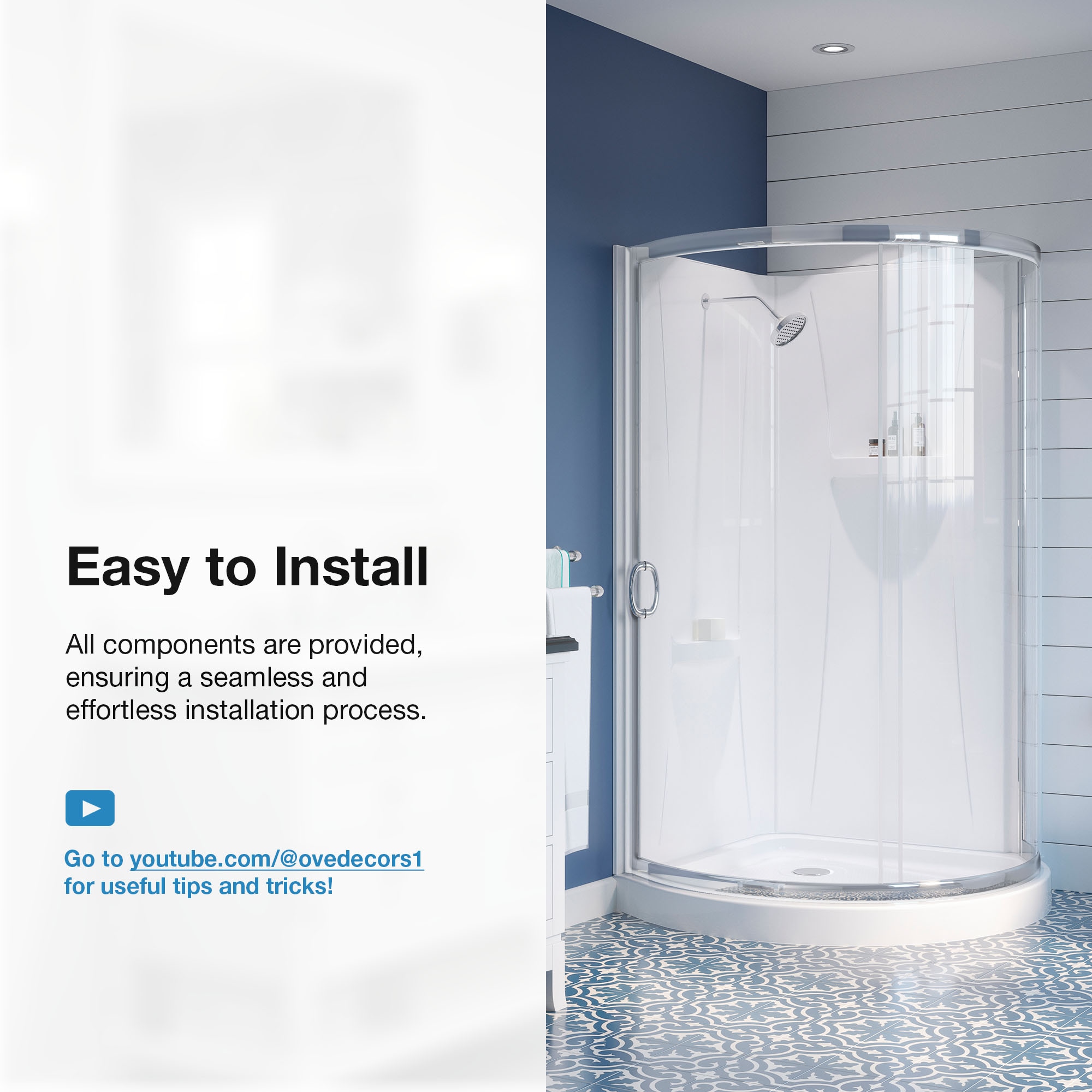 OVE Decors 15SKA-BREE34-SAT Alcove-Shower-Kit - View #4