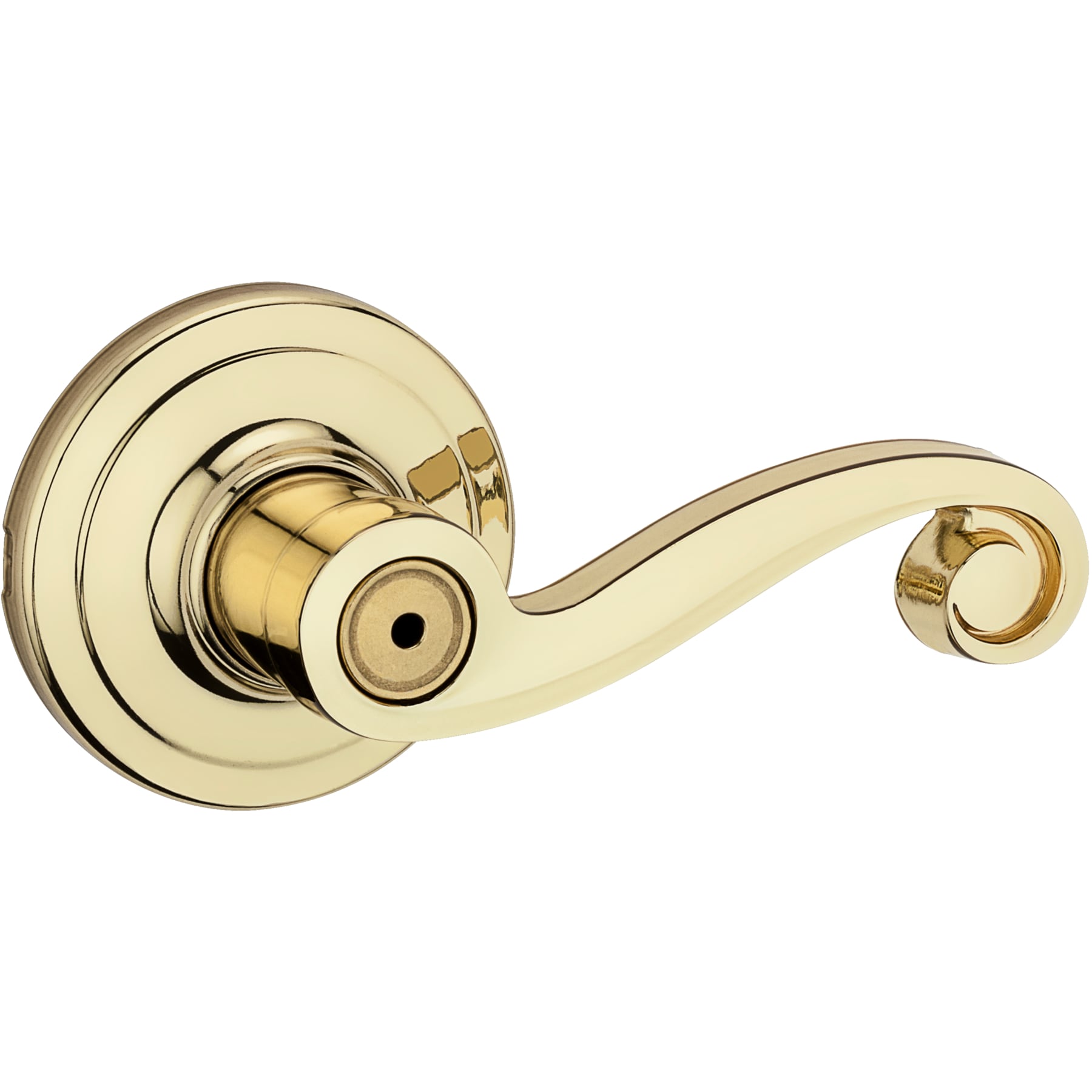 Kwikset Lido Polished Brass Universal Privacy Door Handle in the Door  Handles department at