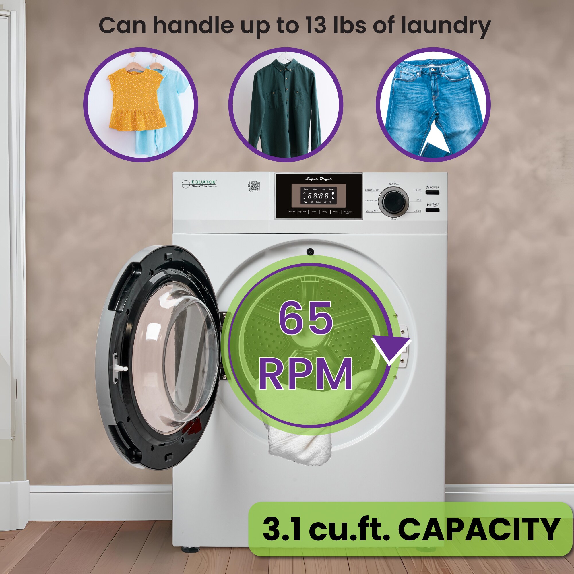 Equator Advanced Appliances ED 866 W Elec-Dry - View #14