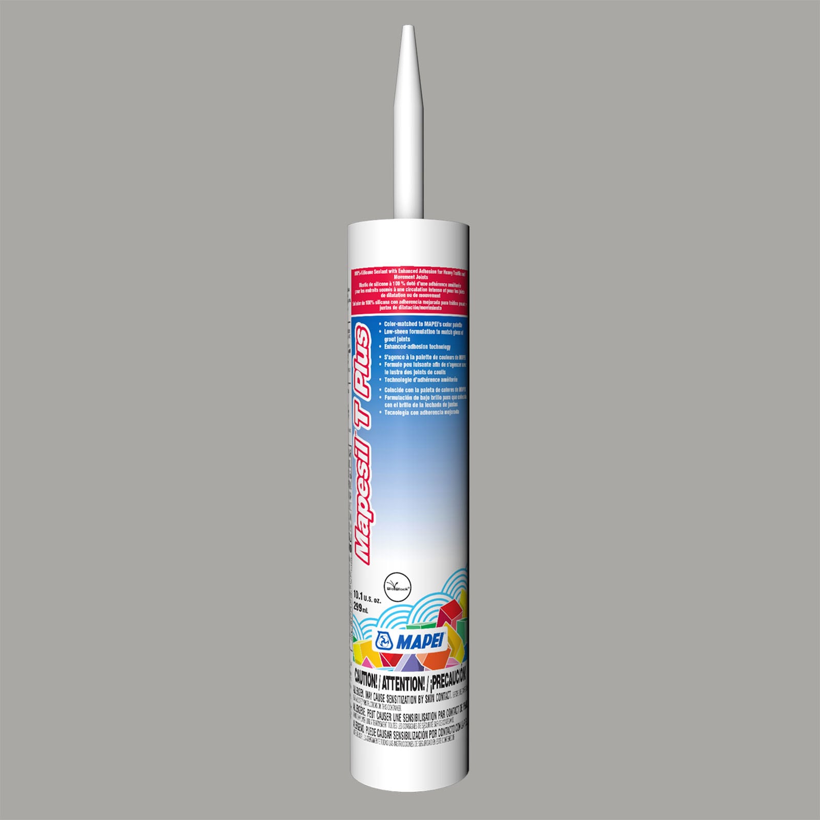 MAPEI 3BU502741 Mapesil T Plus 10.1-oz Tile & grout Silver #5027 Silicone Caulk