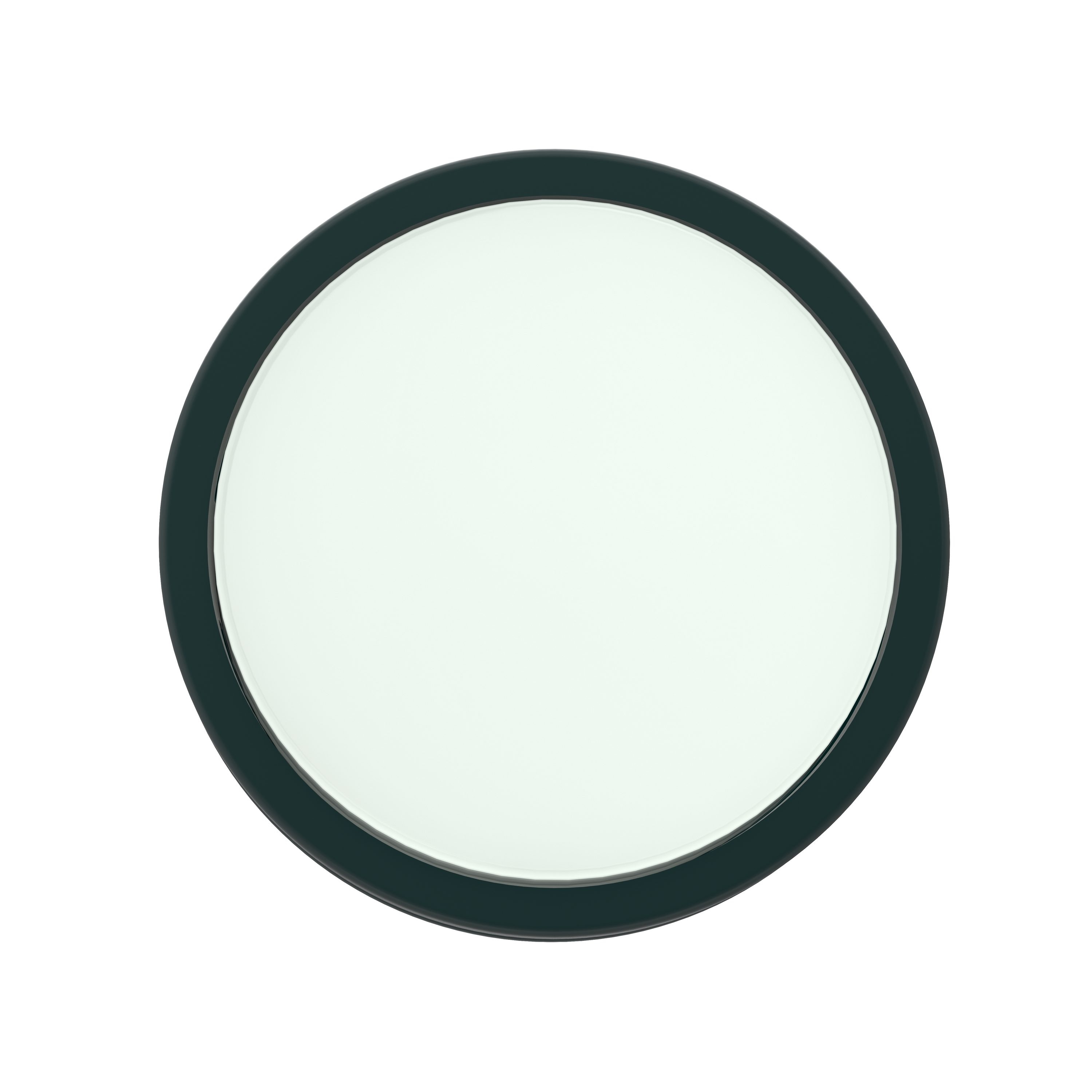 Oberon Matte Black and Frosted Acrylic Round Cabinet Knob