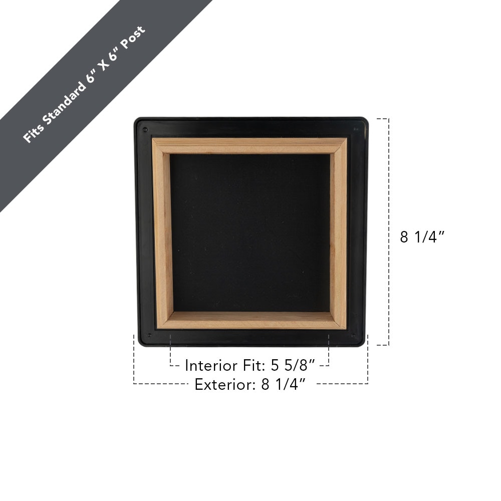 Deckorators 6-in x 6-in Black Plastic Cedar Deck Post Cap in the Deck ...