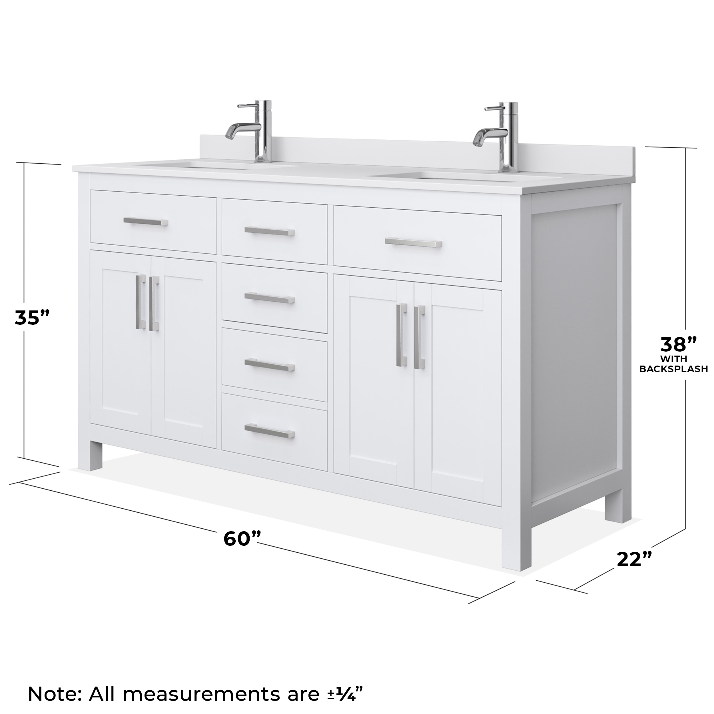 Wyndham Collection WCG242460DWHWCUNSMXX Bath-Vanity-Combo - View #5