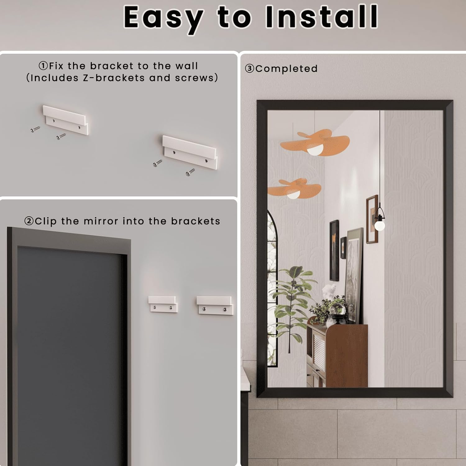 LOAAO D-RA6080-B Framed-Bath-Mirrors - View #6