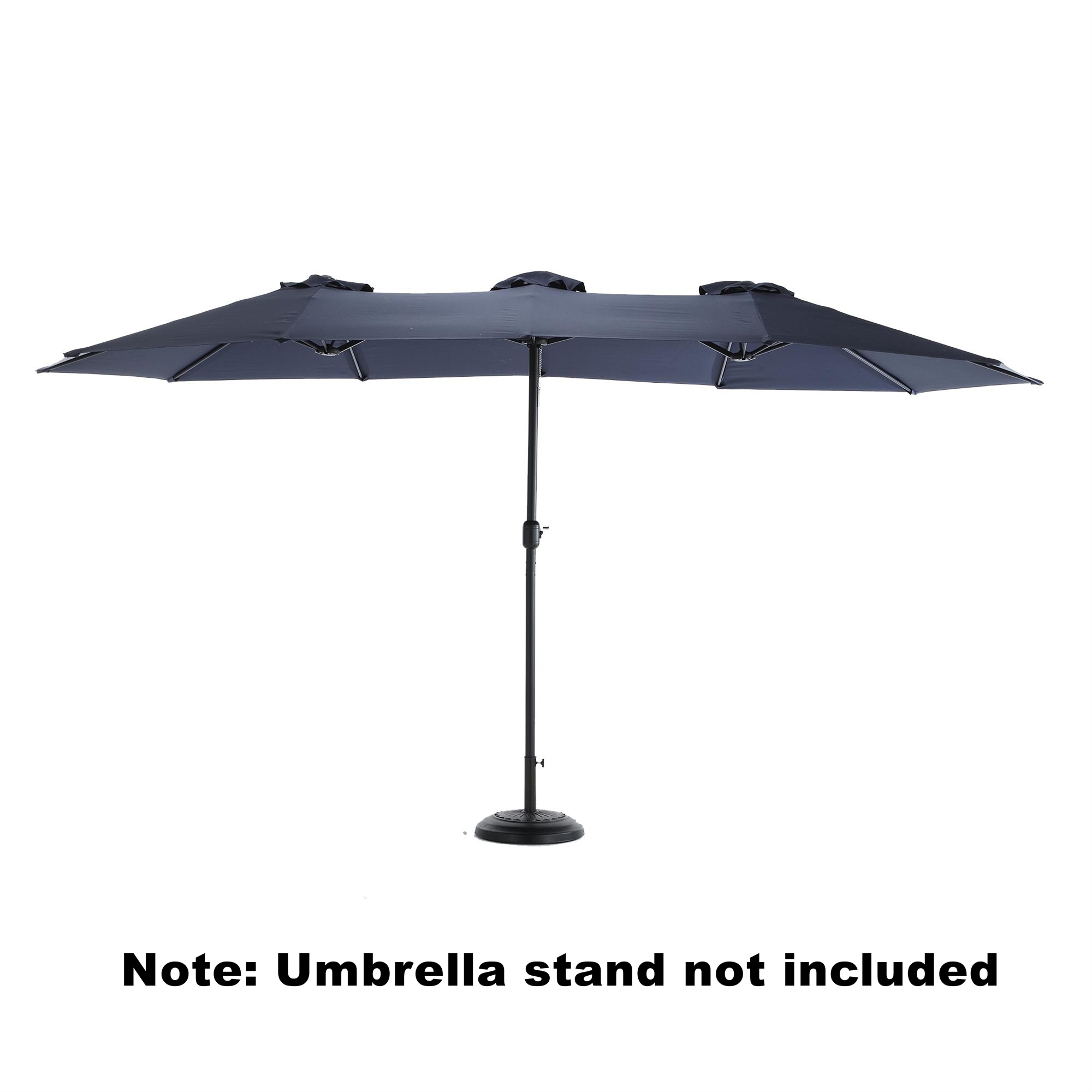 BABOOM BOM-0140332-OR 15-Feet Steel Blue Market Patio Umbrella