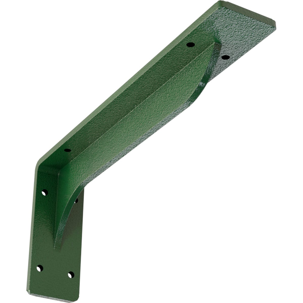 Ekena Millwork BKTM02X12X05EBHDG Embrey 12-in x 2-in x 5.25-in Green Steel Countertop support bracket