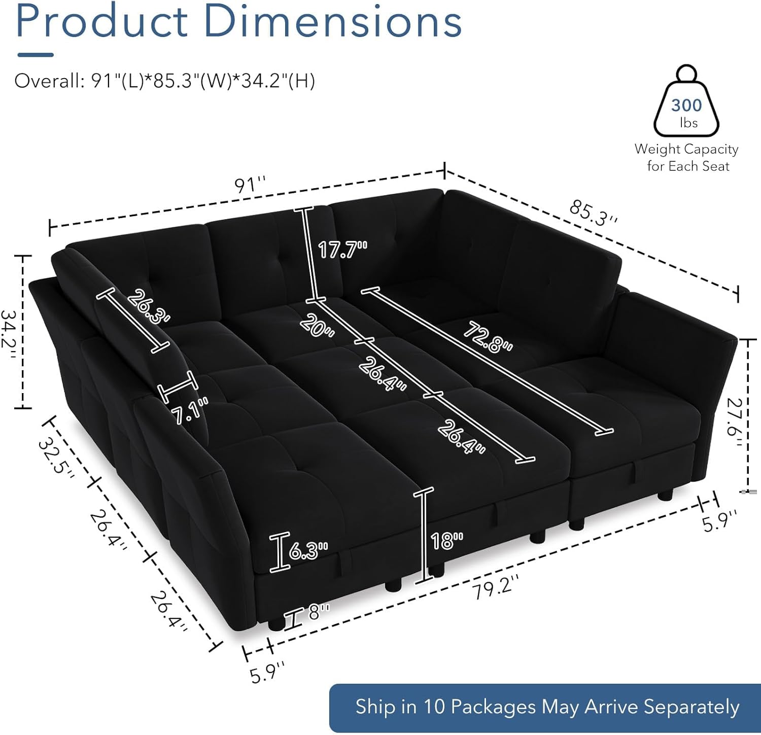 Garvee PD-VAM-33LFR36A Sofas-Loveseats - View #2
