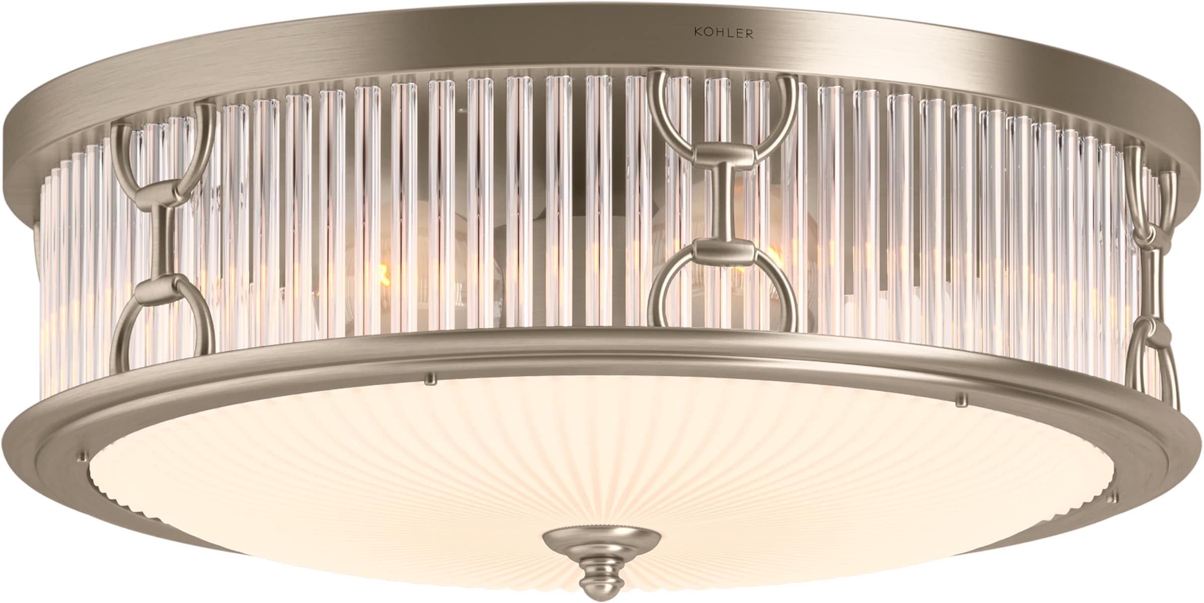 KOHLER 27750-FM03-BVL Terret 3 -Light 15-in Brushed Bronze Flush Mount Light