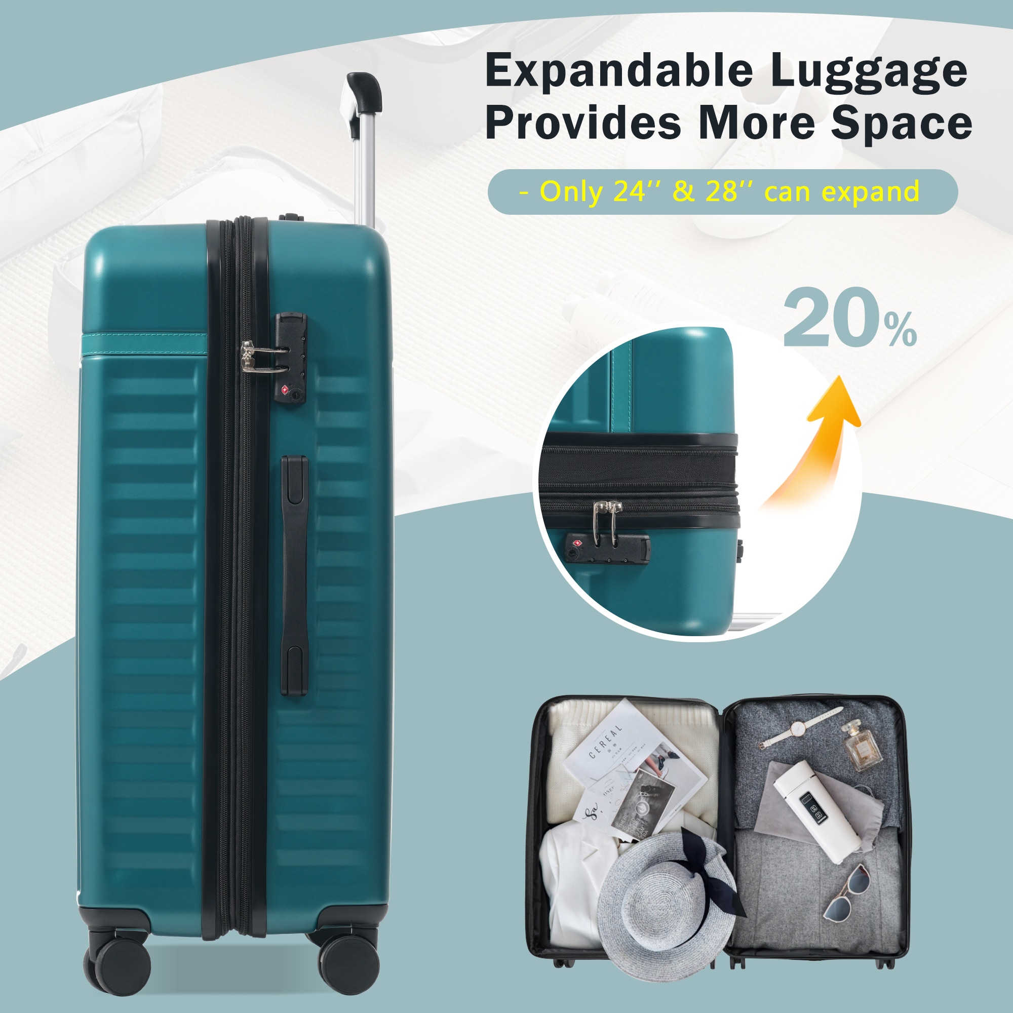 ModernLuxe L3P-N732P326130F Luggage-And-Luggage-Sets - View #8