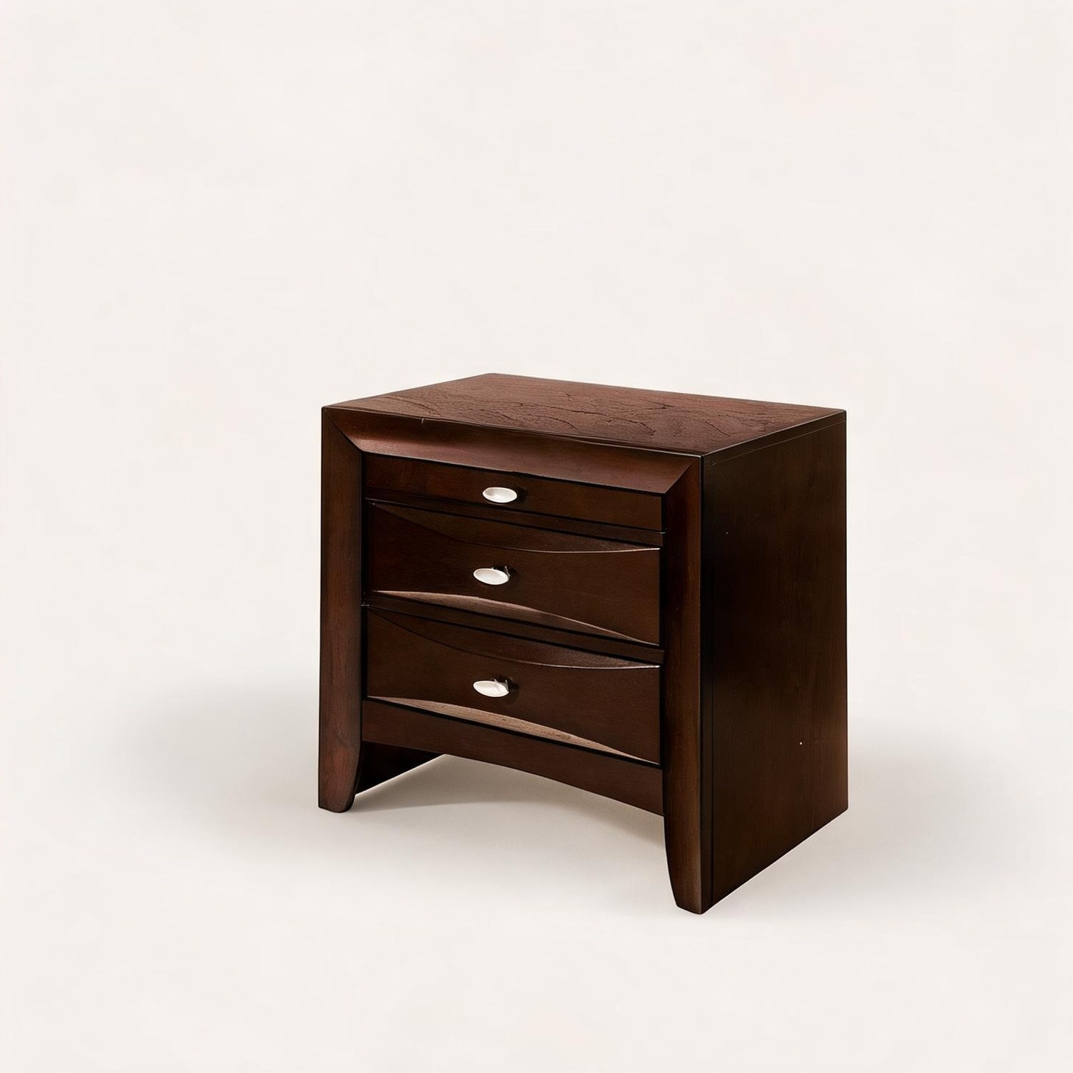 BBabe - Nightstand combining Bedroom and Metal Frame with Drawers and Storage As Pic 2 Drawers