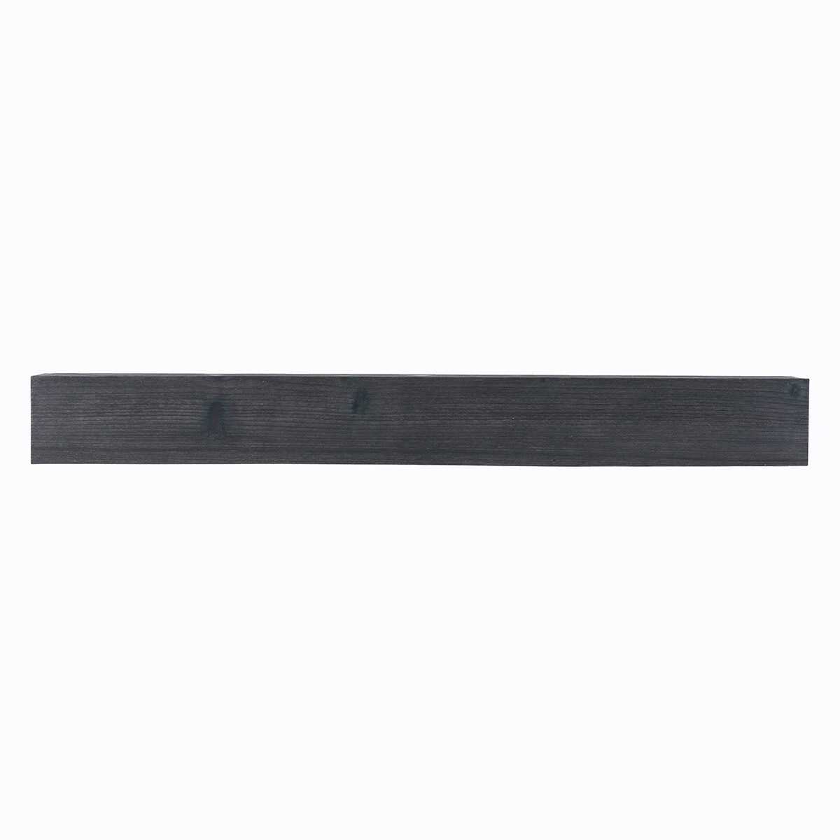 Dogberry M-WETH-7205-GRAY-NONE 72-in W x 5.5-in H x 9-in D Gray Alder Hollow Rustic Fireplace Mantel