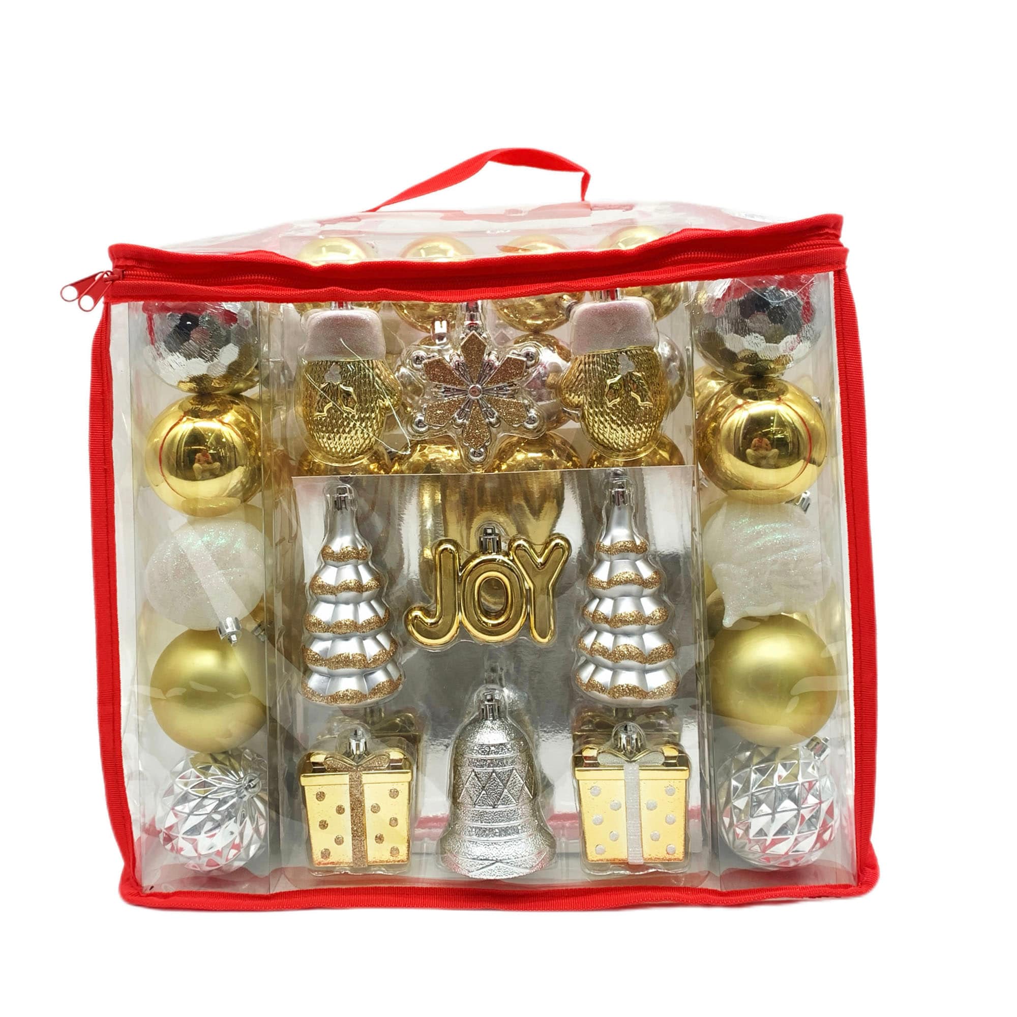 Holiday Living 014-98193-24-3 72 -Pack Multiple colors/finishes Standard Indoor Ornament set Shatterproof