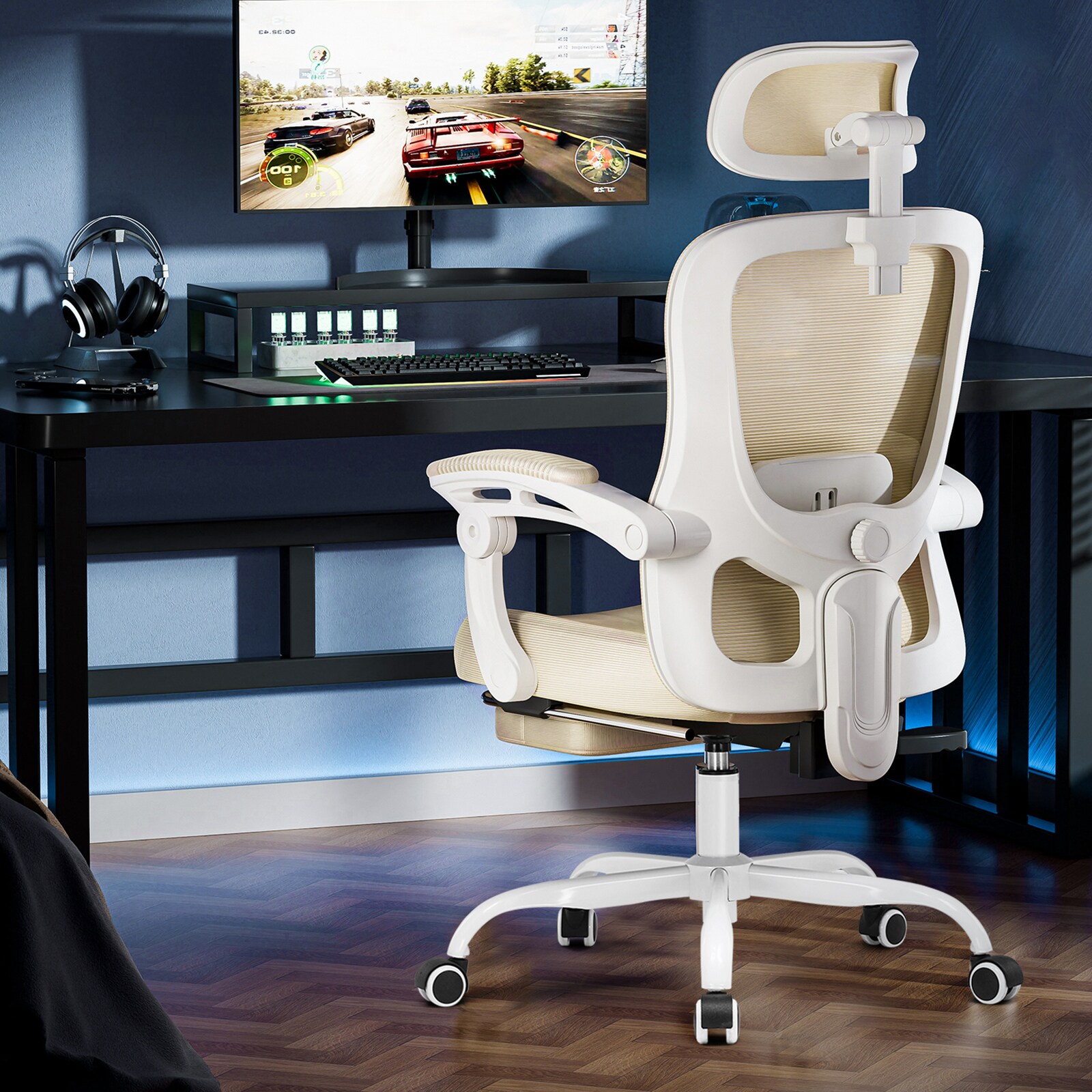 GTPLAYER LOWE'S-CH241-BEIGE Office-Chairs - View #7