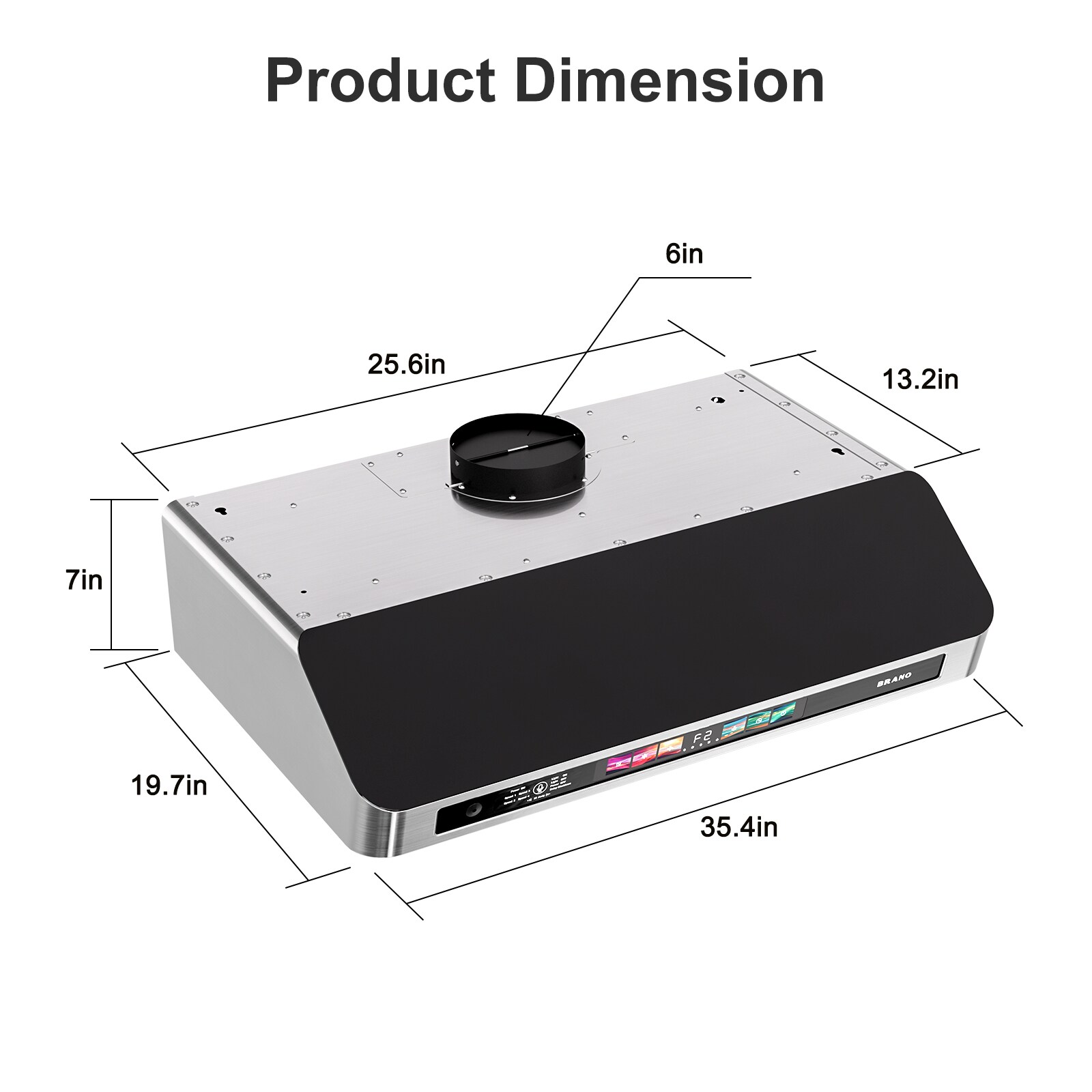 BRANO UCR19B-V36-LSYF Undercabinet-Range-Hoods - View #6