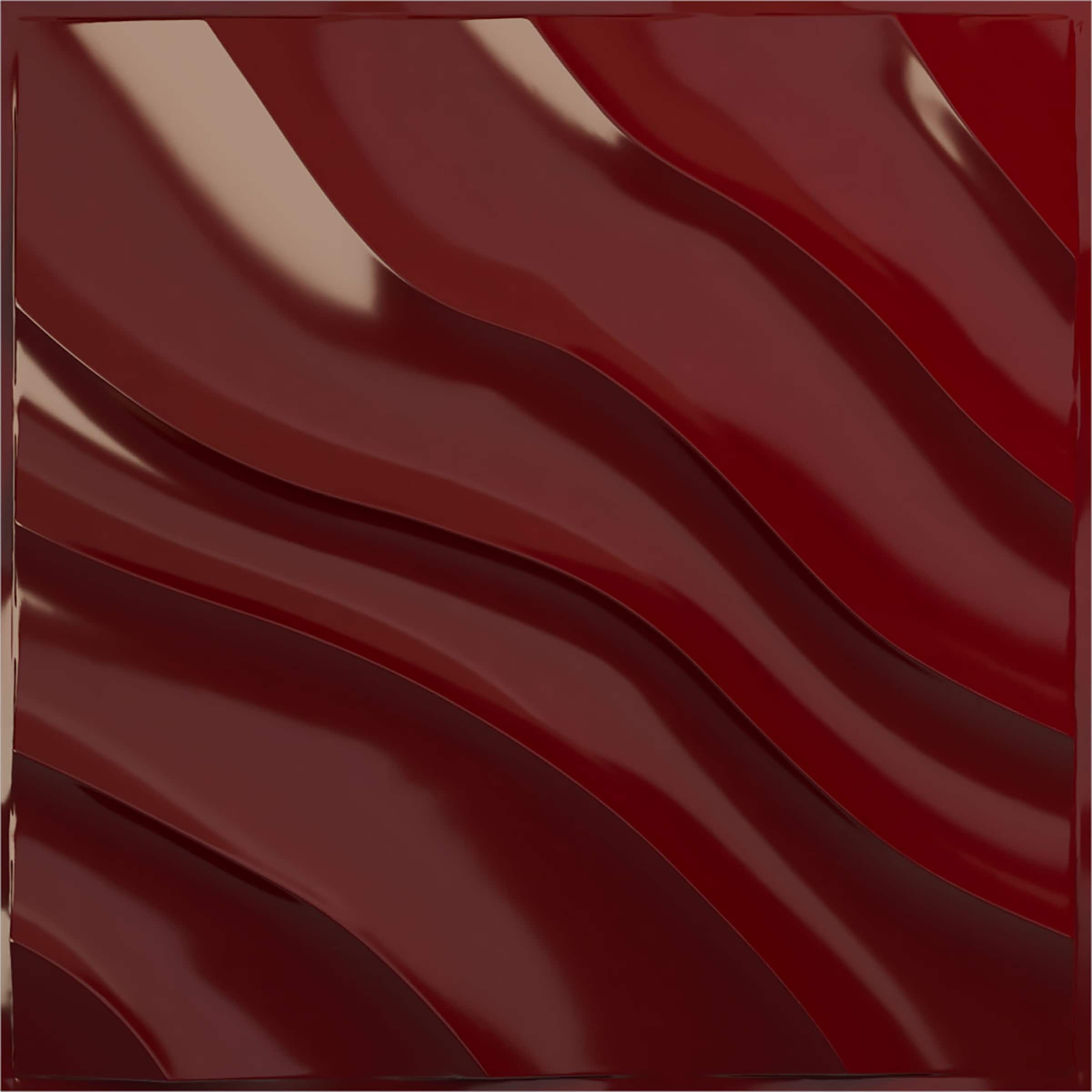Ekena Millwork WP20X20MWHML-CASE-12 19-5/8-in x 19-5/8-in Embossed Gloss Merlot PVC Wall Panel 12 -Pack