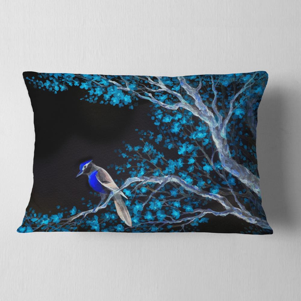 Designart CU12054-12-20 12-in x 20-in Blue Indoor Decorative Pillow