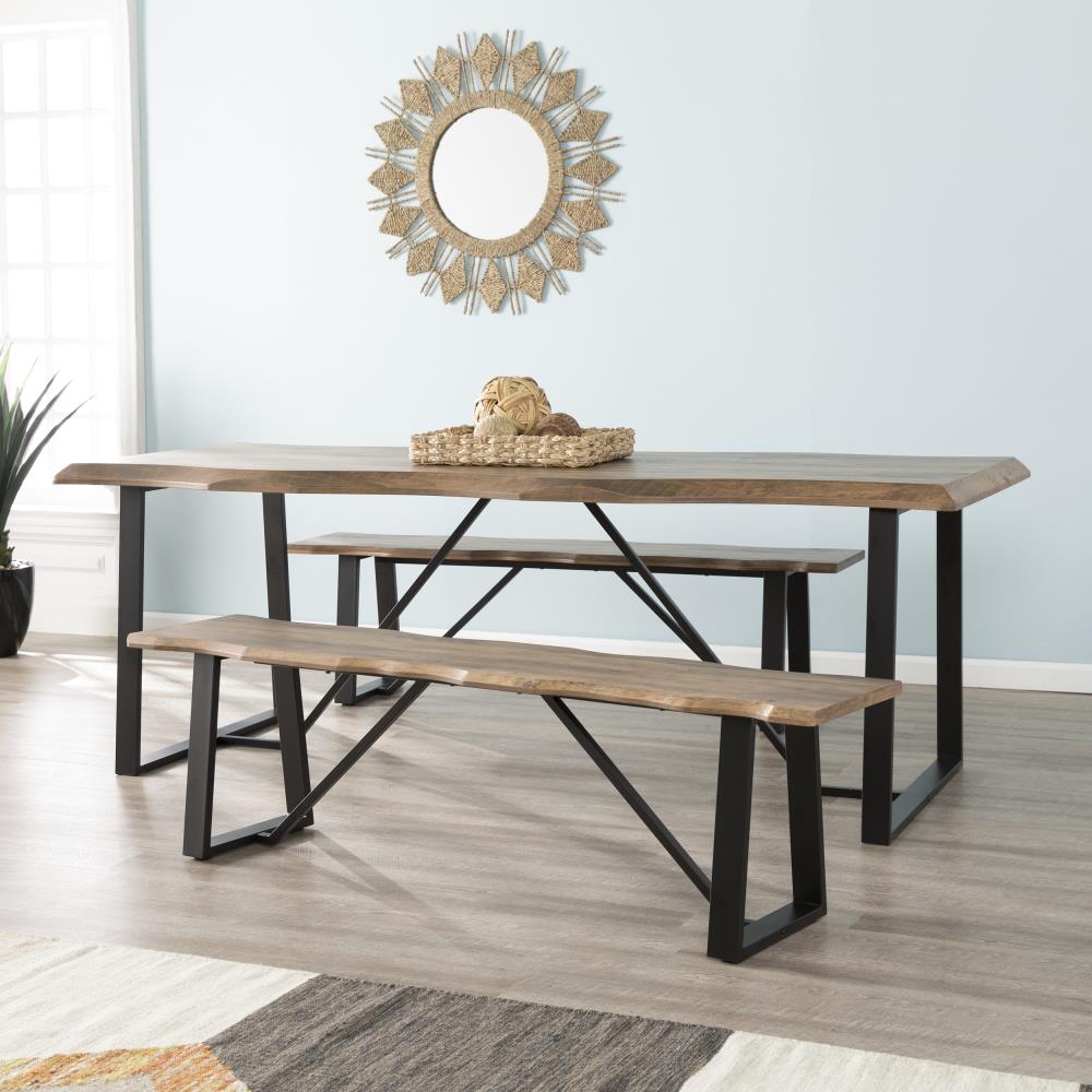 harper blvd lakeith modern eclectic natural wood metal dining table